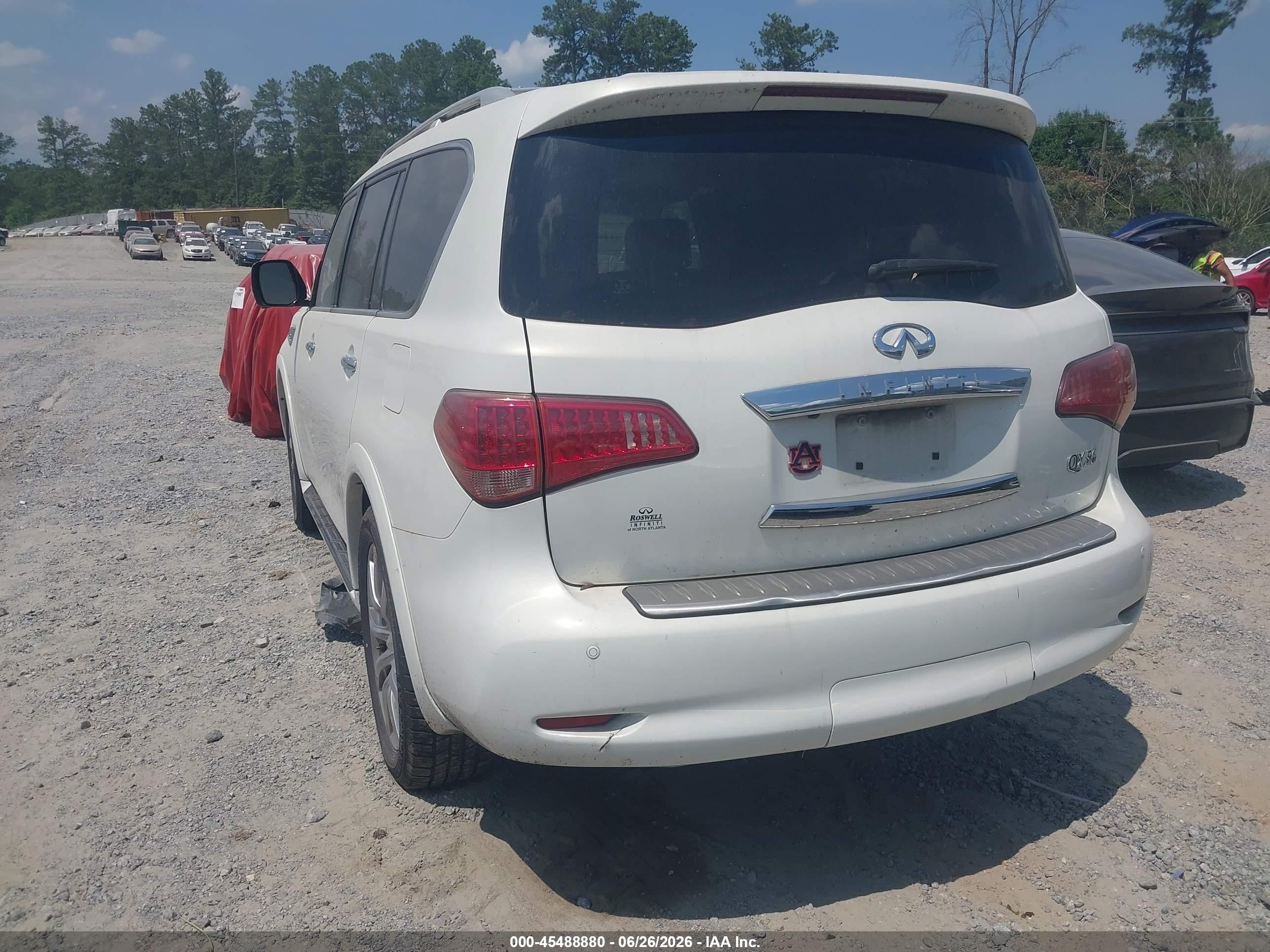 2013 Infiniti Qx56   White vin: JN8AZ2NE7D9040933