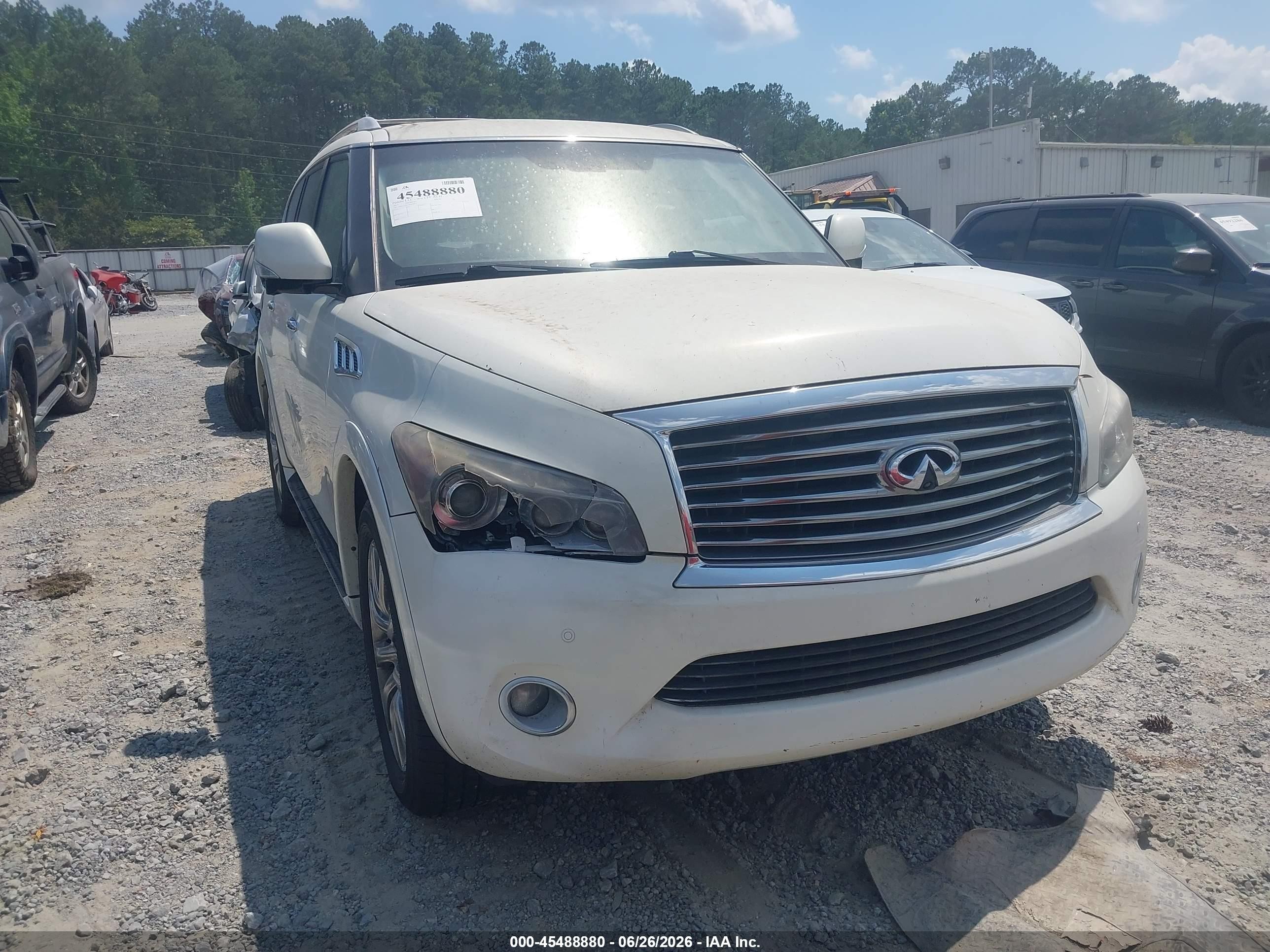 2013 Infiniti Qx56   White vin: JN8AZ2NE7D9040933