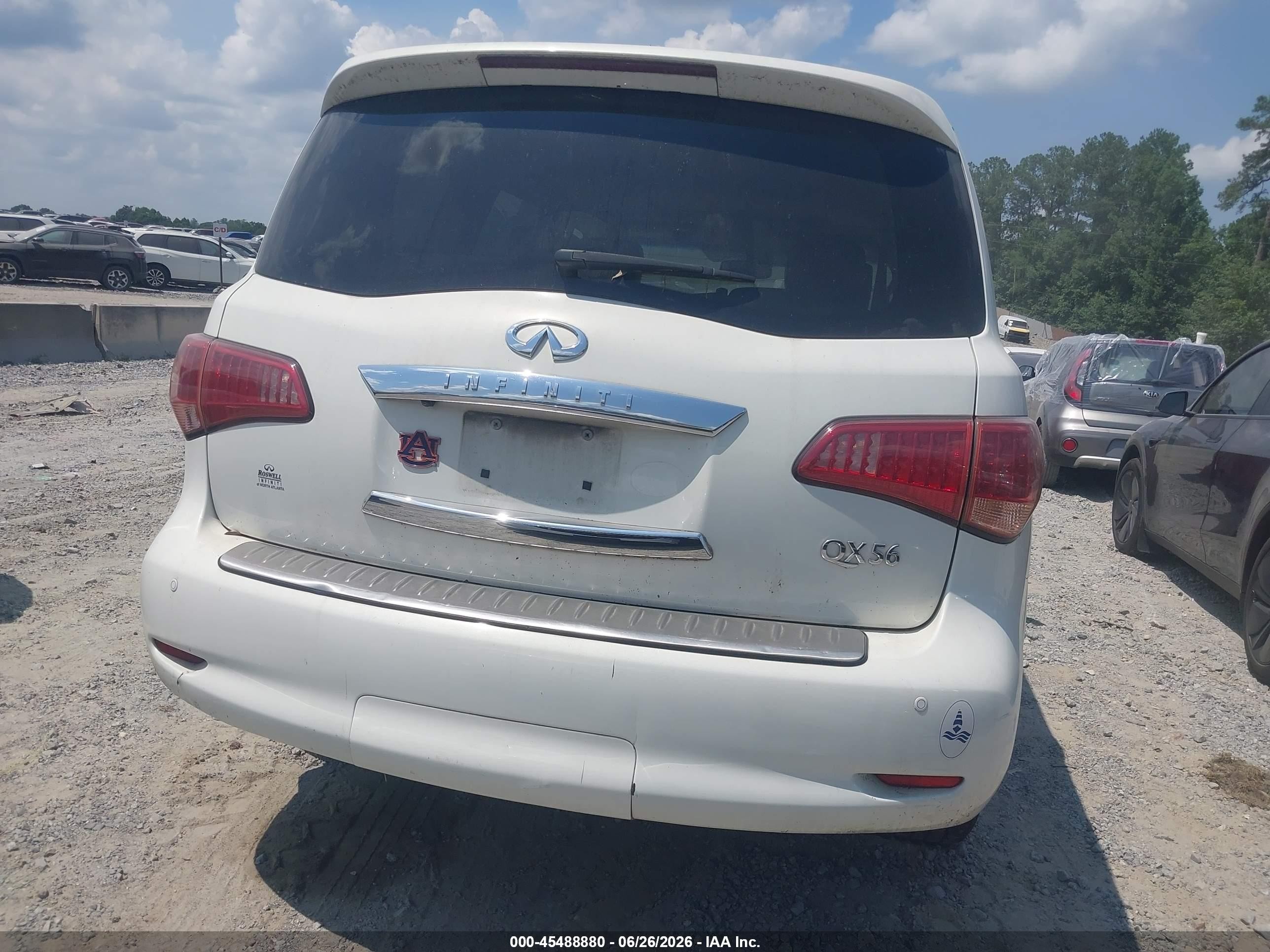 2013 Infiniti Qx56   White vin: JN8AZ2NE7D9040933