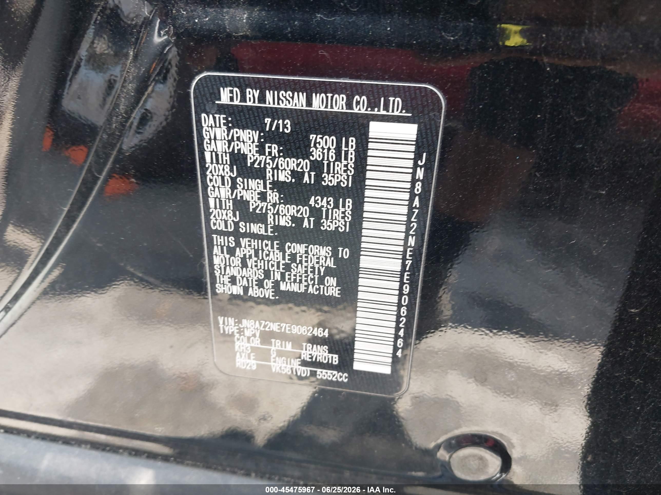 2014 Infiniti Qx80 Black vin: JN8AZ2NE7E9062464
