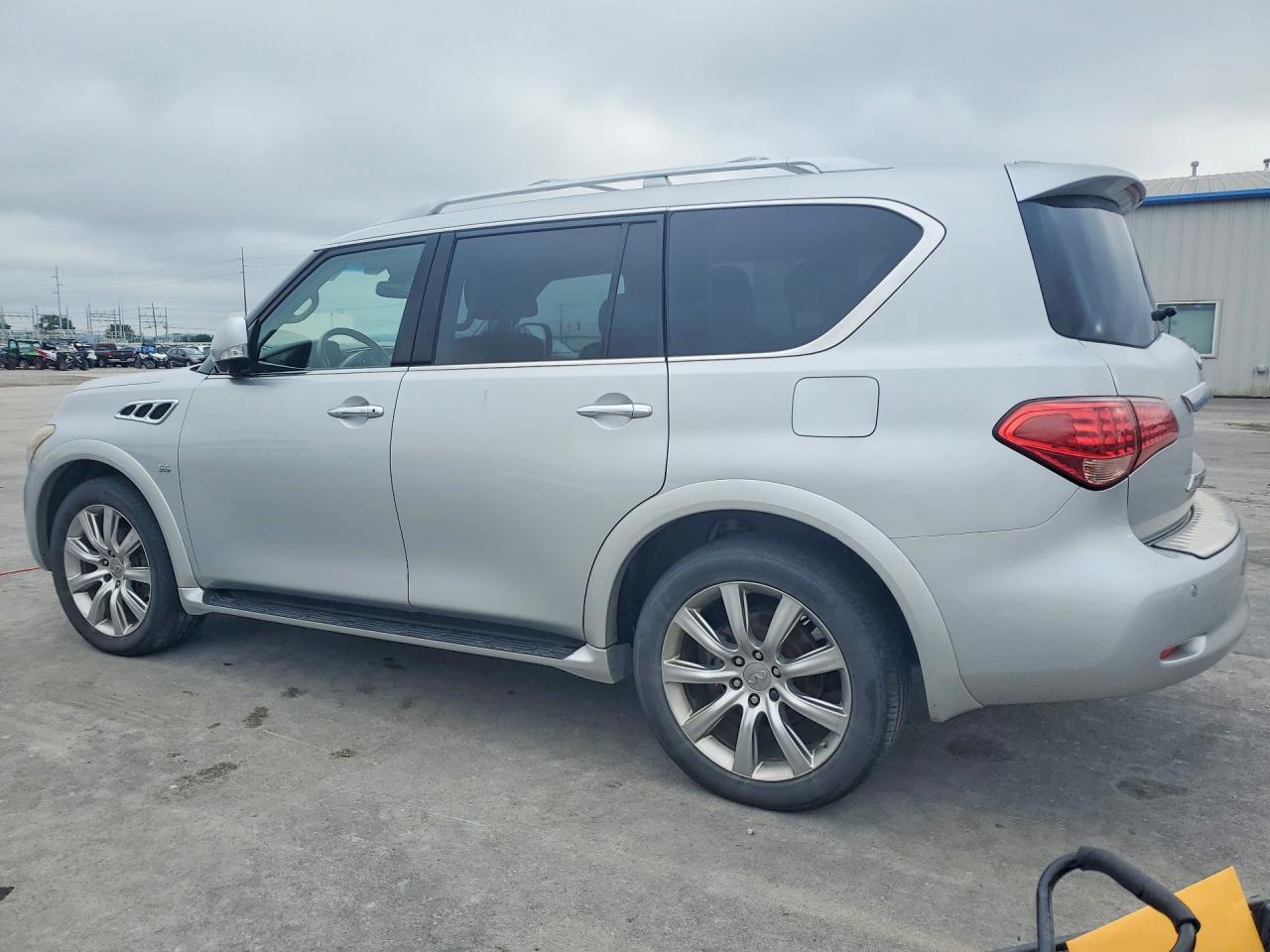 2014 Infiniti Qx80 Base Silver vin: JN8AZ2NE7E9066451
