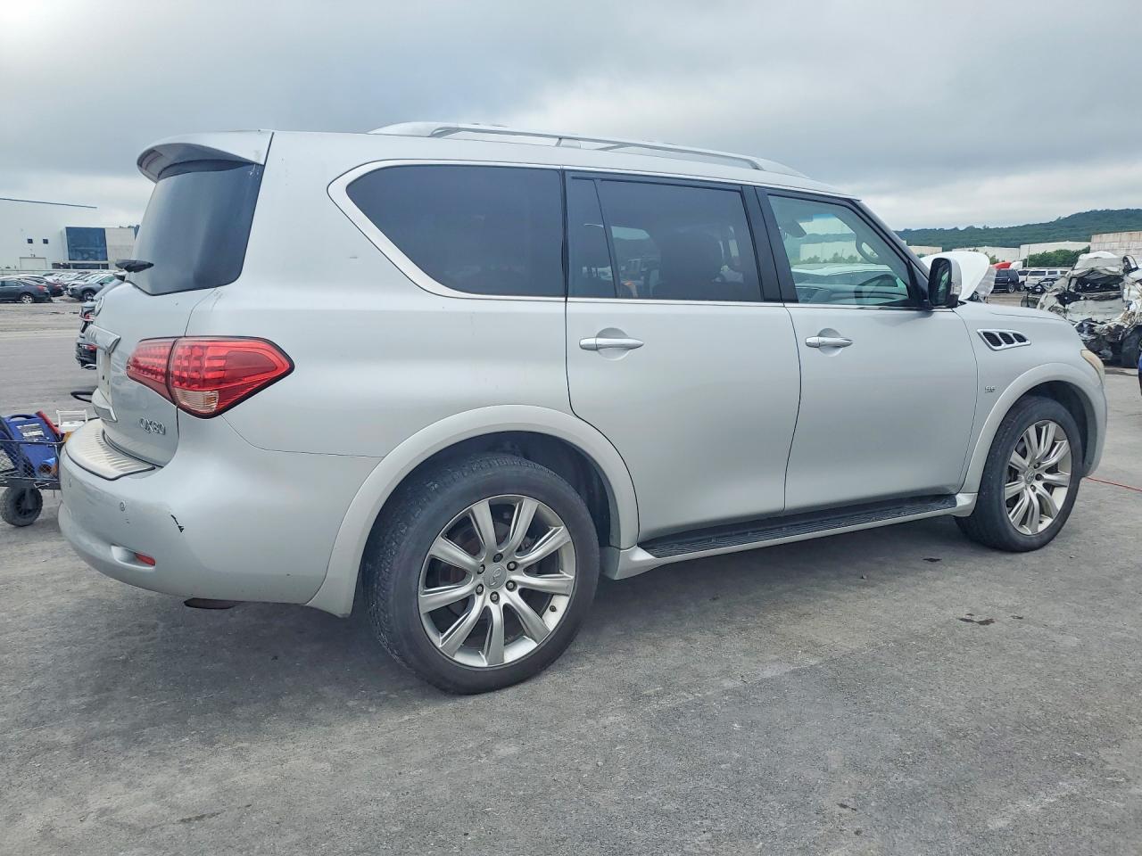 2014 Infiniti Qx80 Base Silver vin: JN8AZ2NE7E9066451