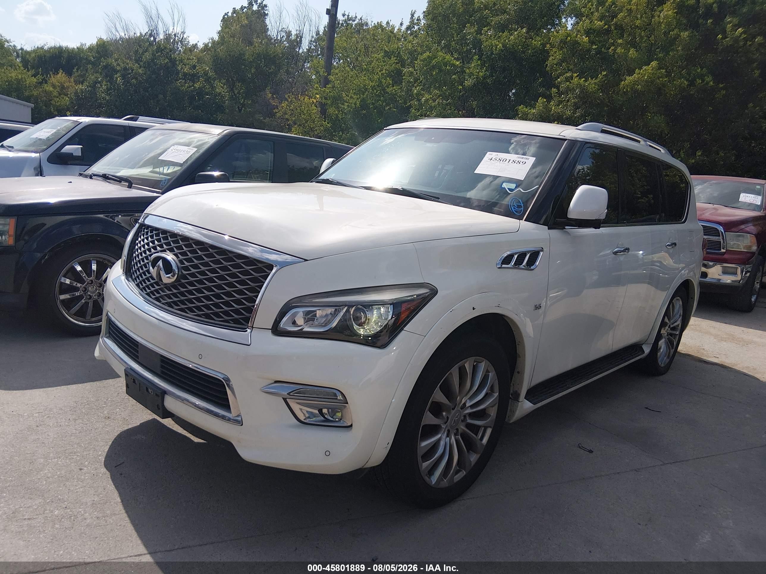2015 Infiniti Qx80   White vin: JN8AZ2NE7F9081050