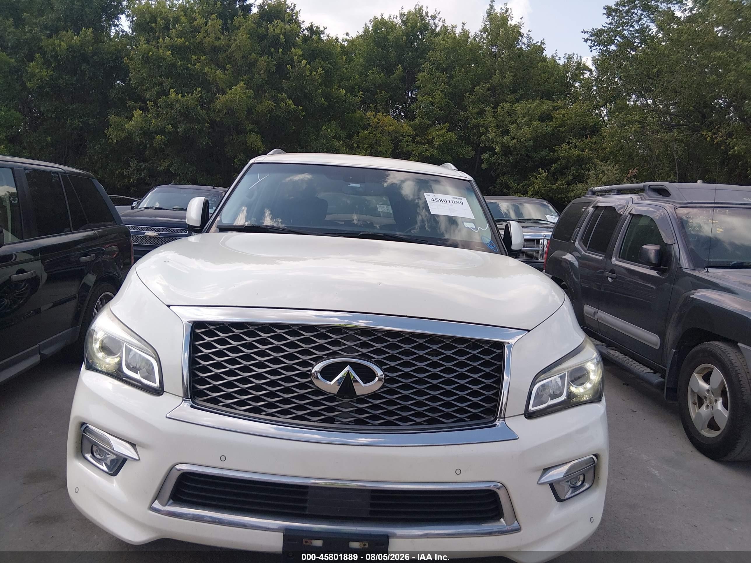 2015 Infiniti Qx80   White vin: JN8AZ2NE7F9081050