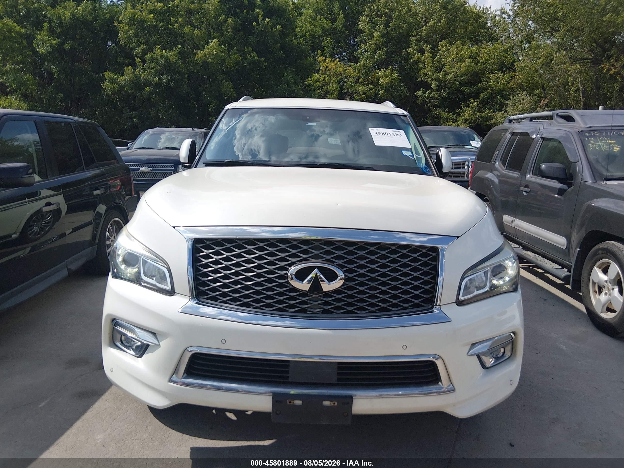2015 Infiniti Qx80   White vin: JN8AZ2NE7F9081050