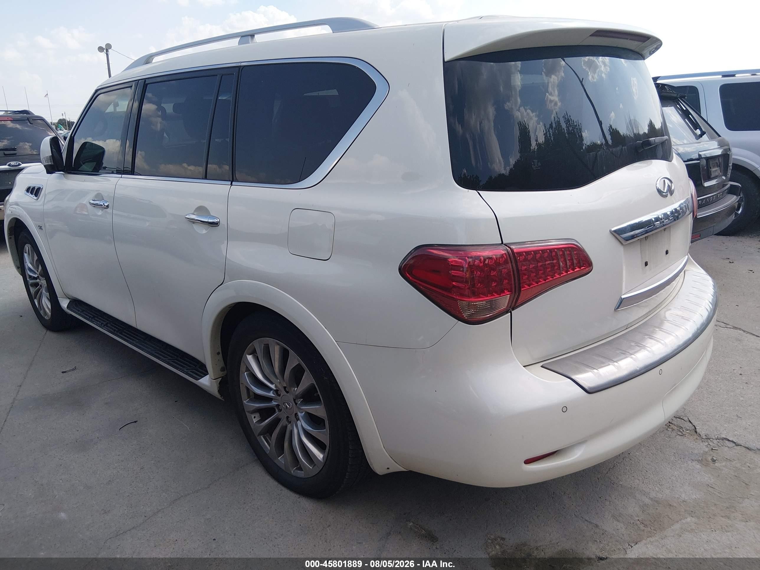 2015 Infiniti Qx80   White vin: JN8AZ2NE7F9081050