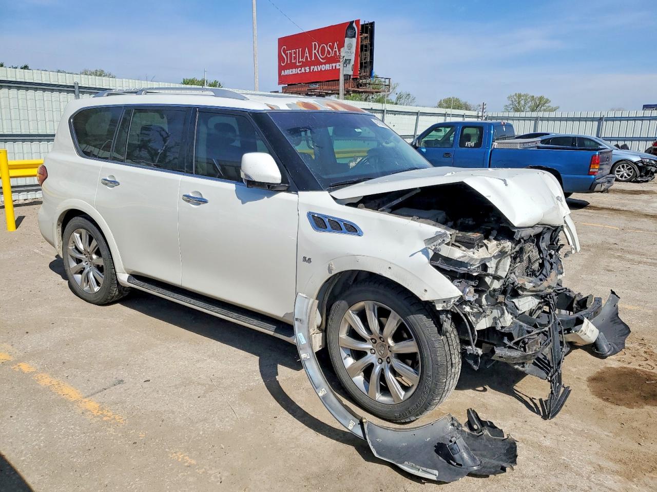 2014 Infiniti Qx80 Base White vin: JN8AZ2NE8E9062909