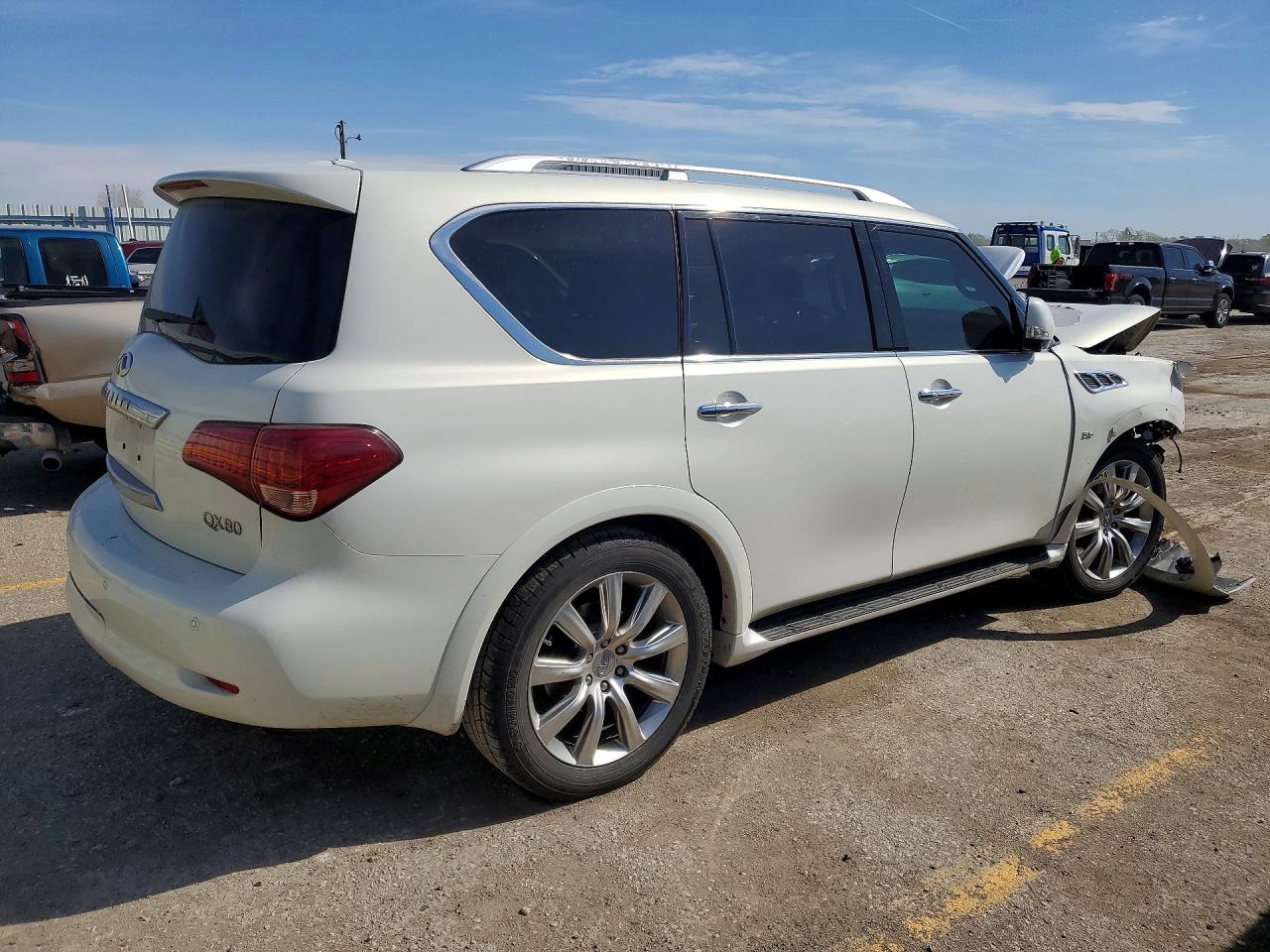 2014 Infiniti Qx80 Base White vin: JN8AZ2NE8E9062909