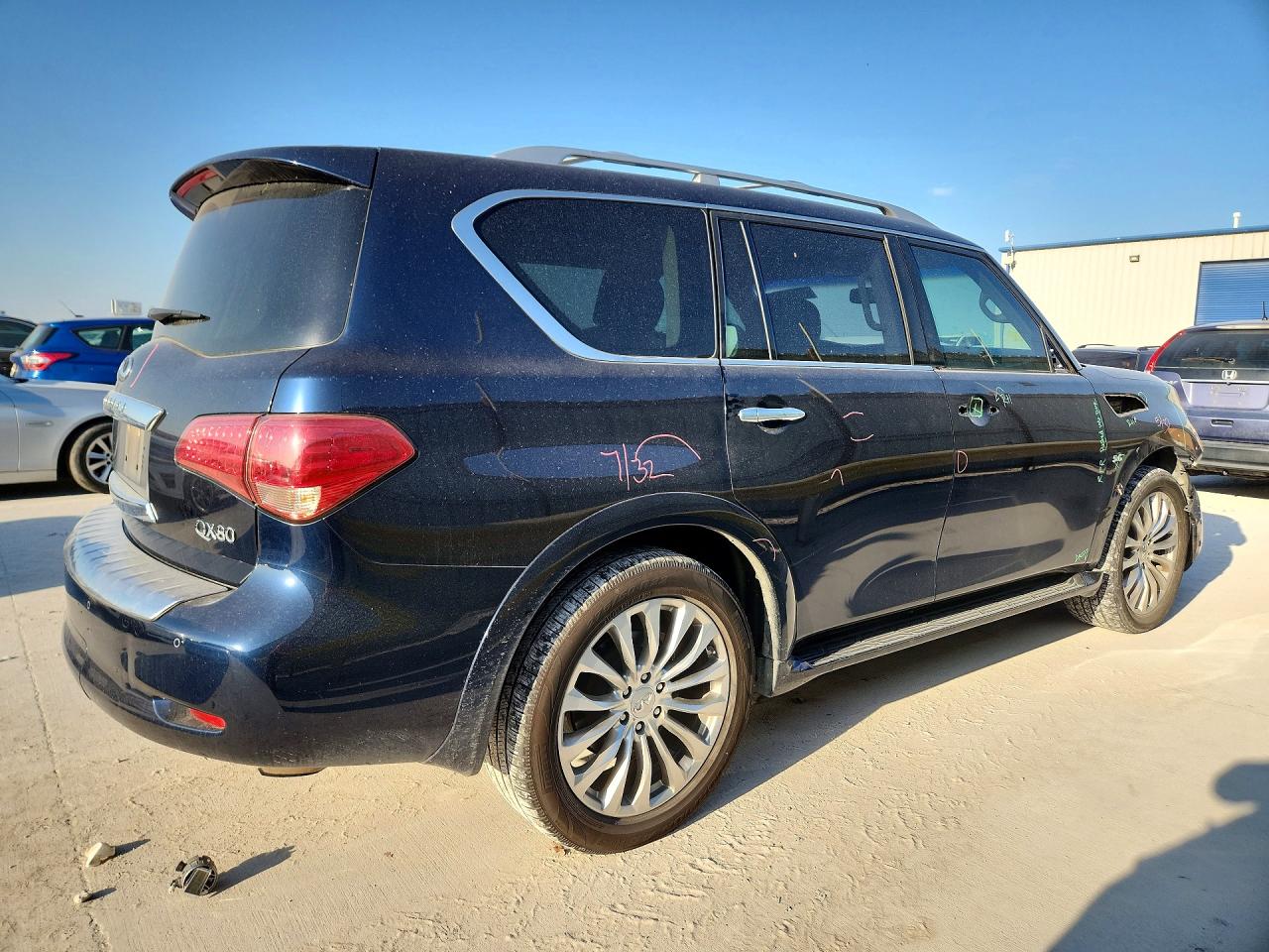 2015 Infiniti Qx80 Base Blue vin: JN8AZ2NE8F9084121