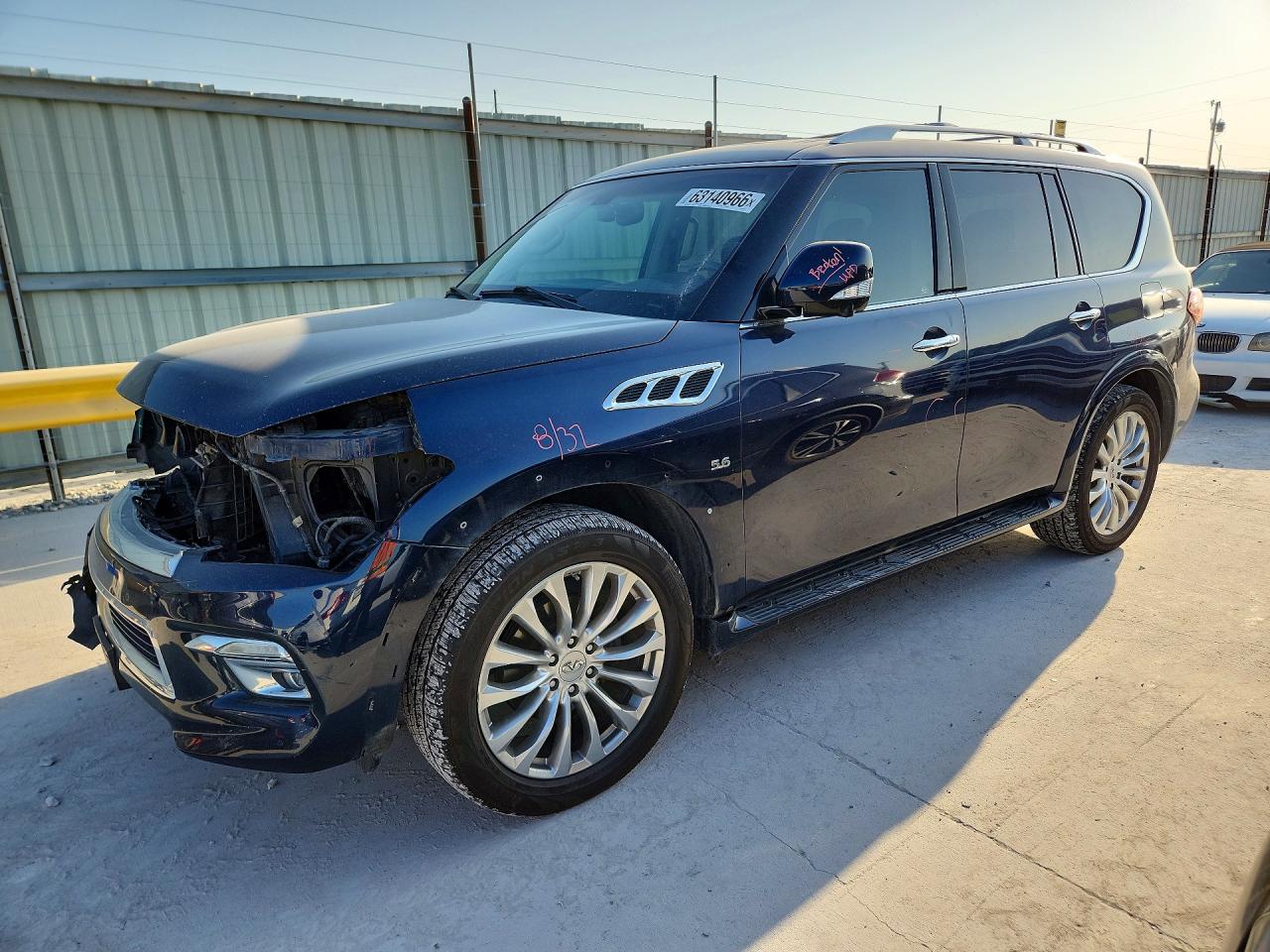 2015 Infiniti Qx80 Base Blue vin: JN8AZ2NE8F9084121