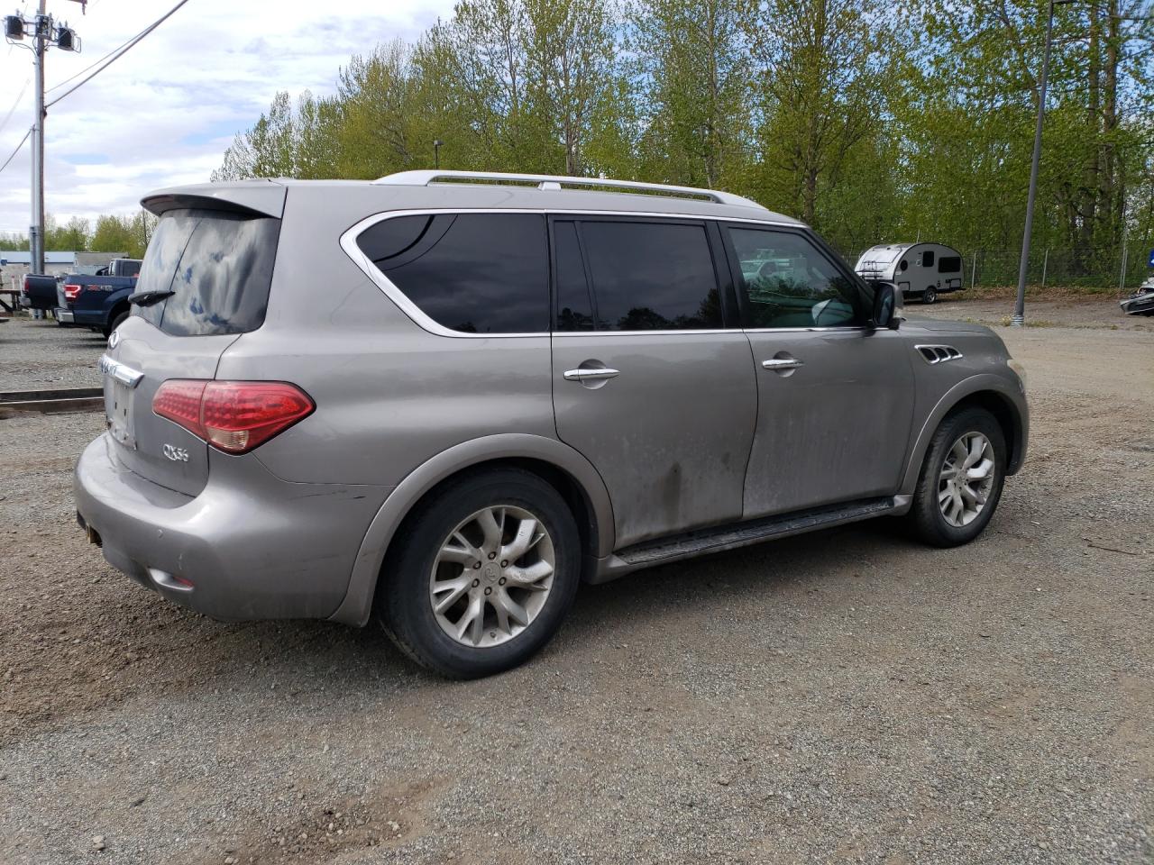 2011 Infiniti Qx56 Base Gray vin: JN8AZ2NE9B9001869 Damage: Rear Bumper, Multiple Scratches Heavy, 4