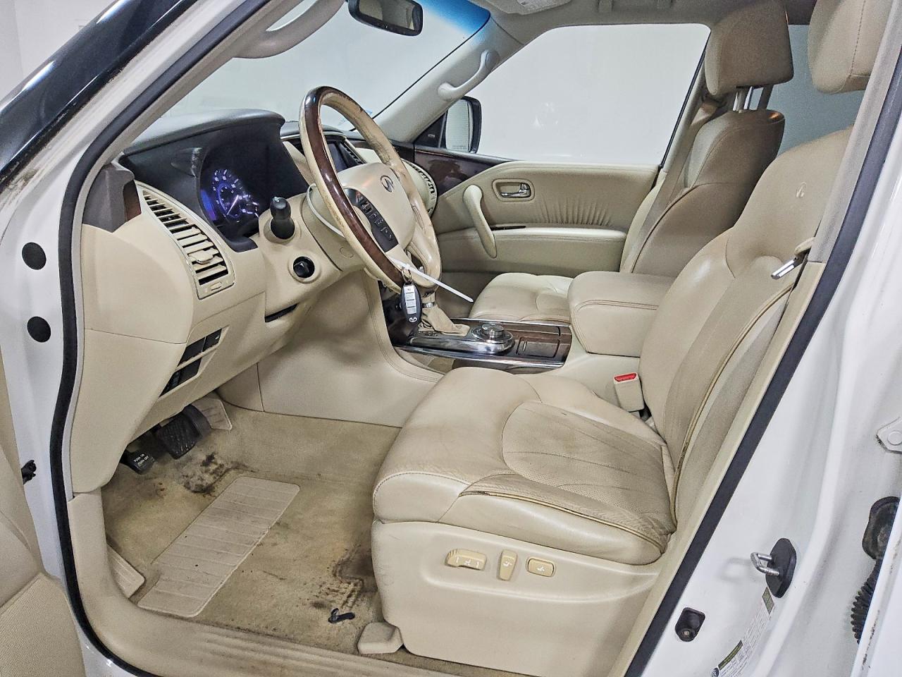 2013 Infiniti Qx56 Base White vin: JN8AZ2NE9D9040481