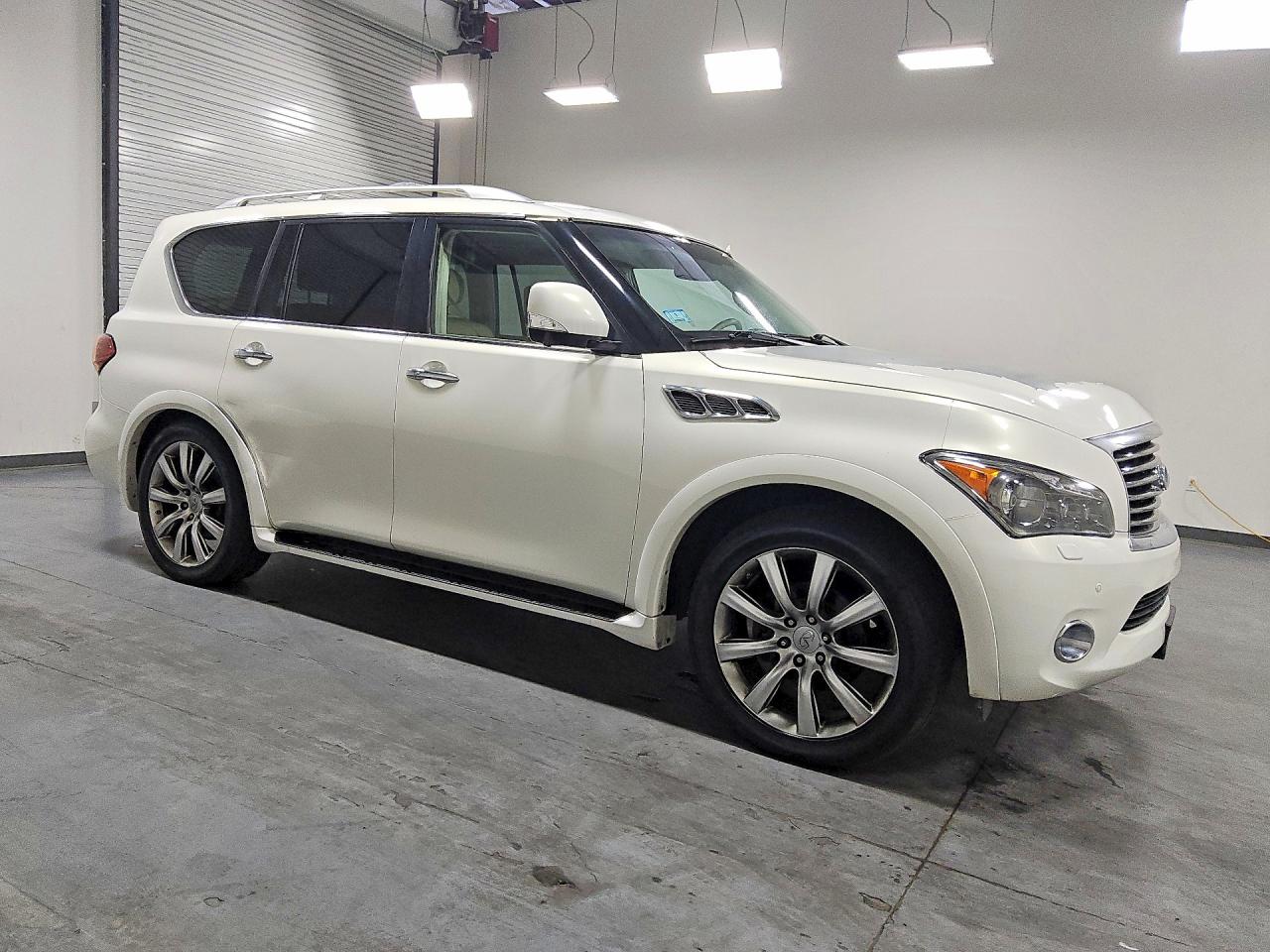 2013 Infiniti Qx56 Base White vin: JN8AZ2NE9D9040481