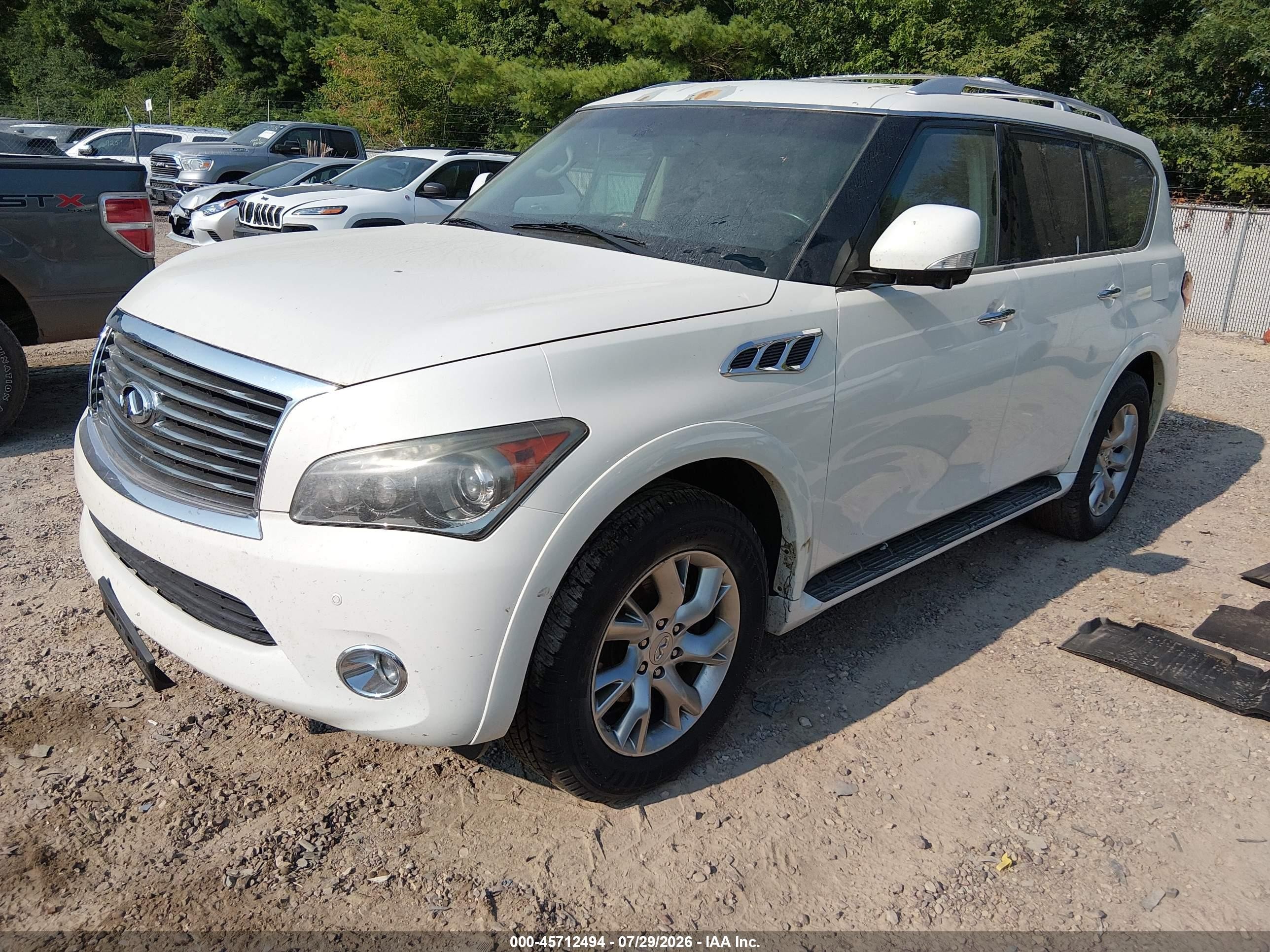 2013 Infiniti Qx56   White vin: JN8AZ2NE9D9041582