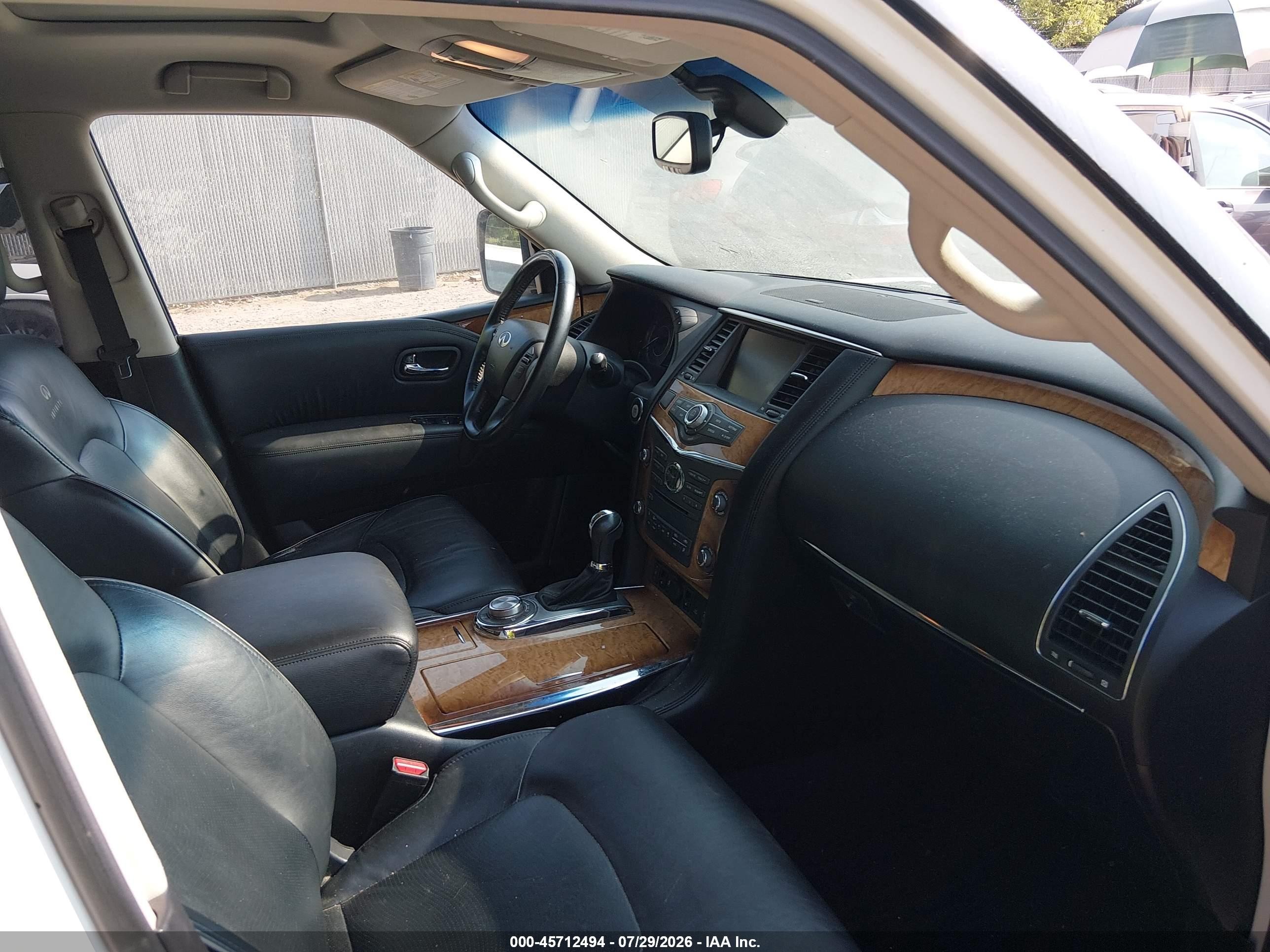 2013 Infiniti Qx56   White vin: JN8AZ2NE9D9041582