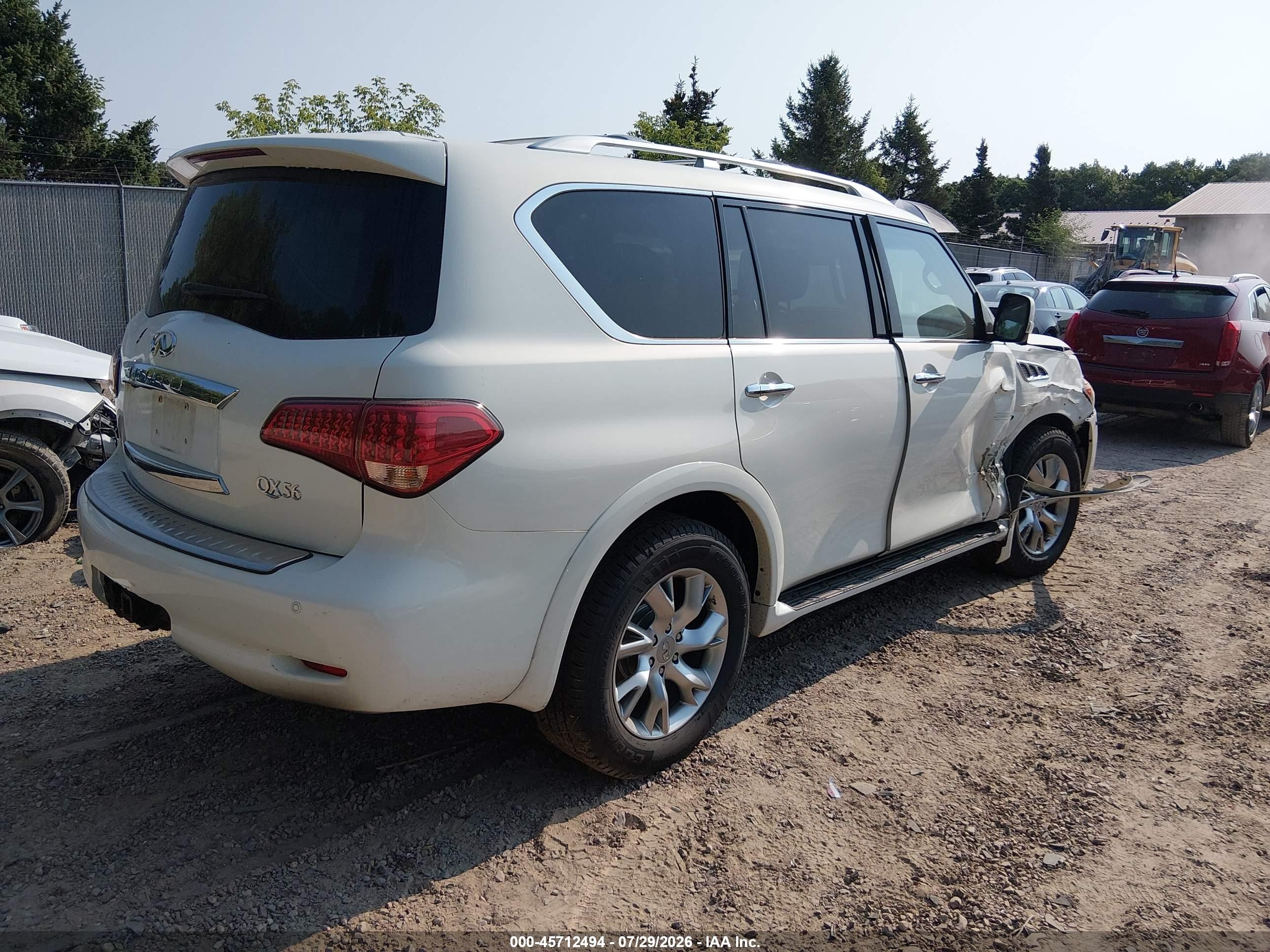 2013 Infiniti Qx56   White vin: JN8AZ2NE9D9041582