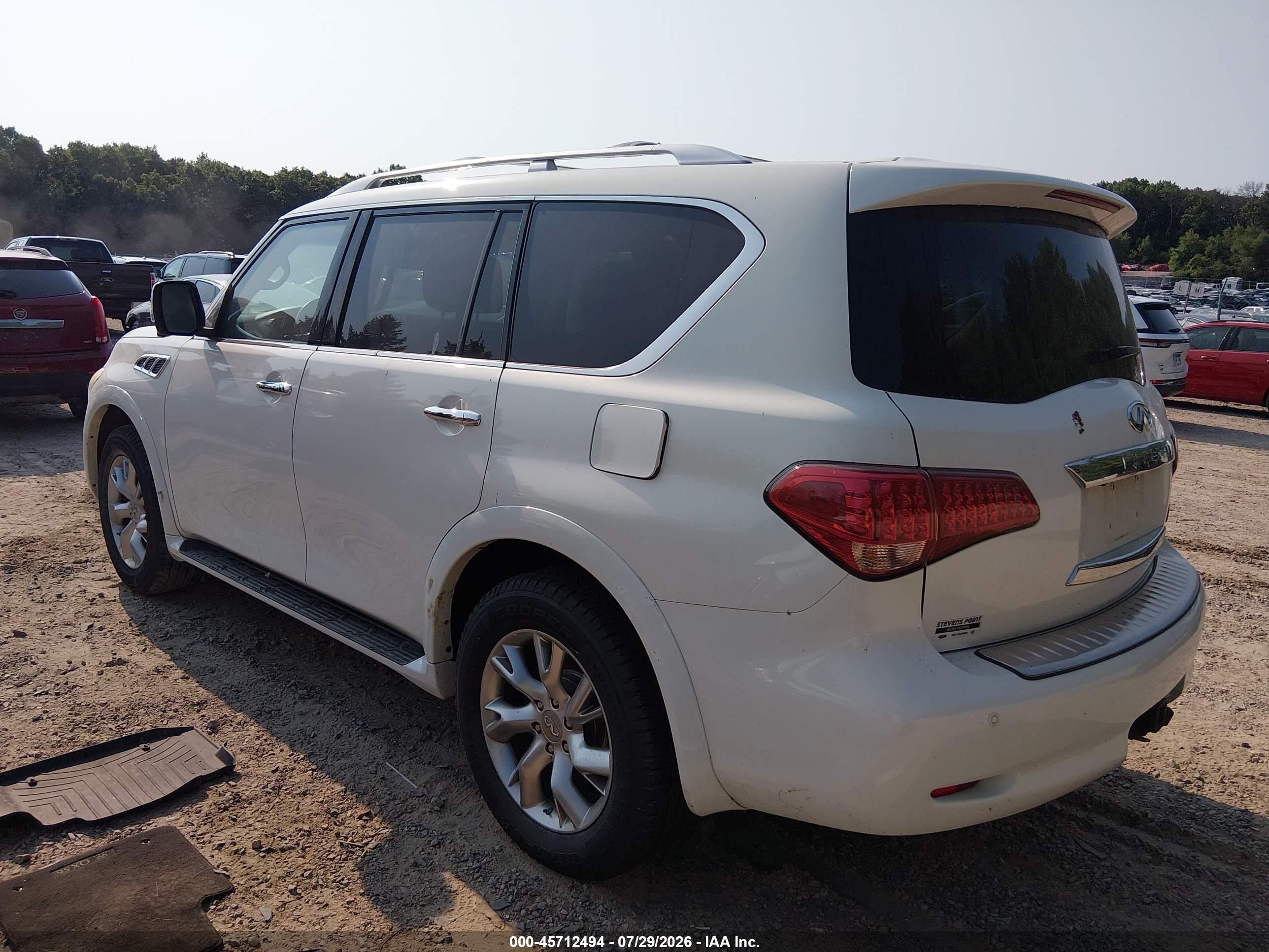2013 Infiniti Qx56   White vin: JN8AZ2NE9D9041582