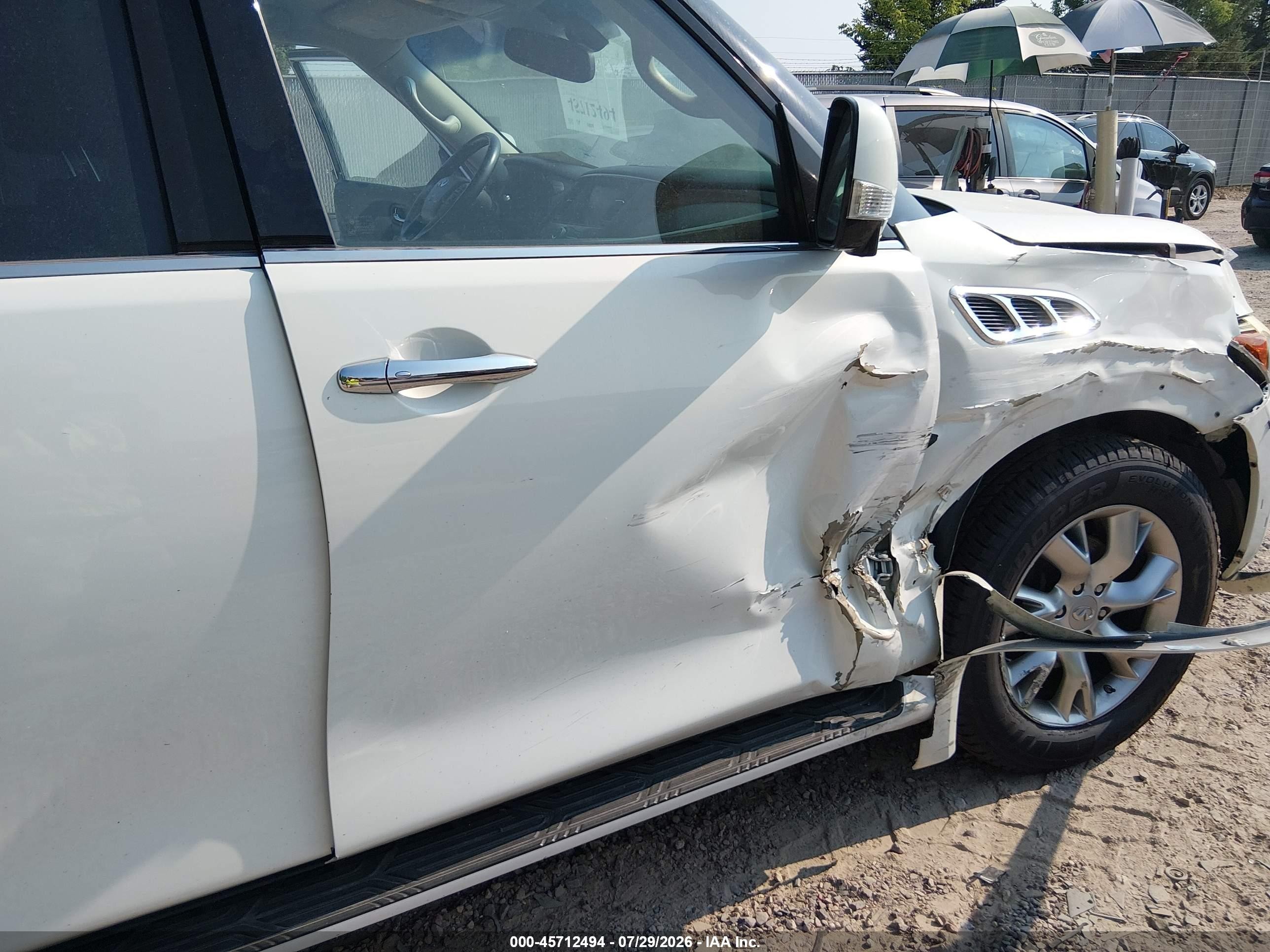 2013 Infiniti Qx56   White vin: JN8AZ2NE9D9041582
