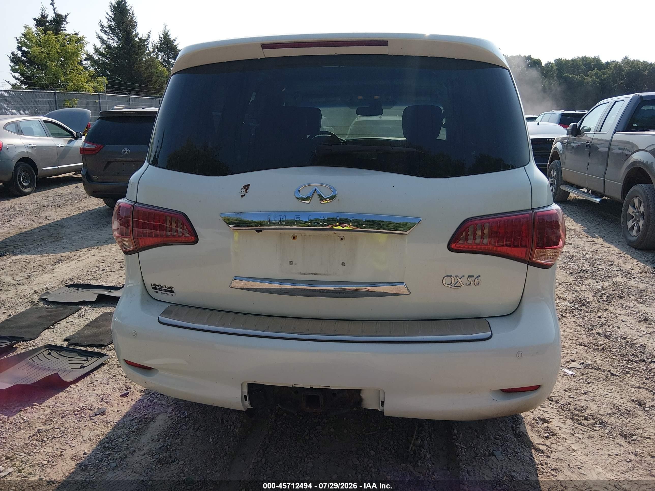 2013 Infiniti Qx56   White vin: JN8AZ2NE9D9041582