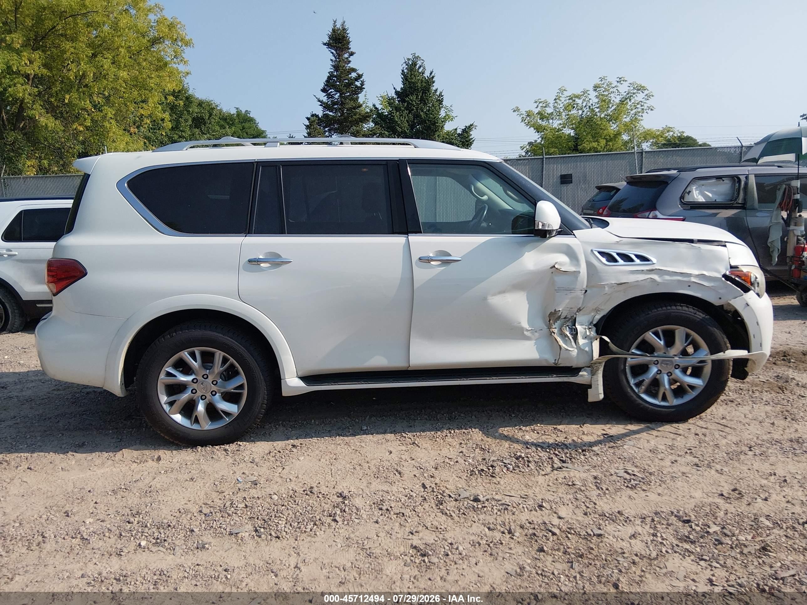 2013 Infiniti Qx56   White vin: JN8AZ2NE9D9041582