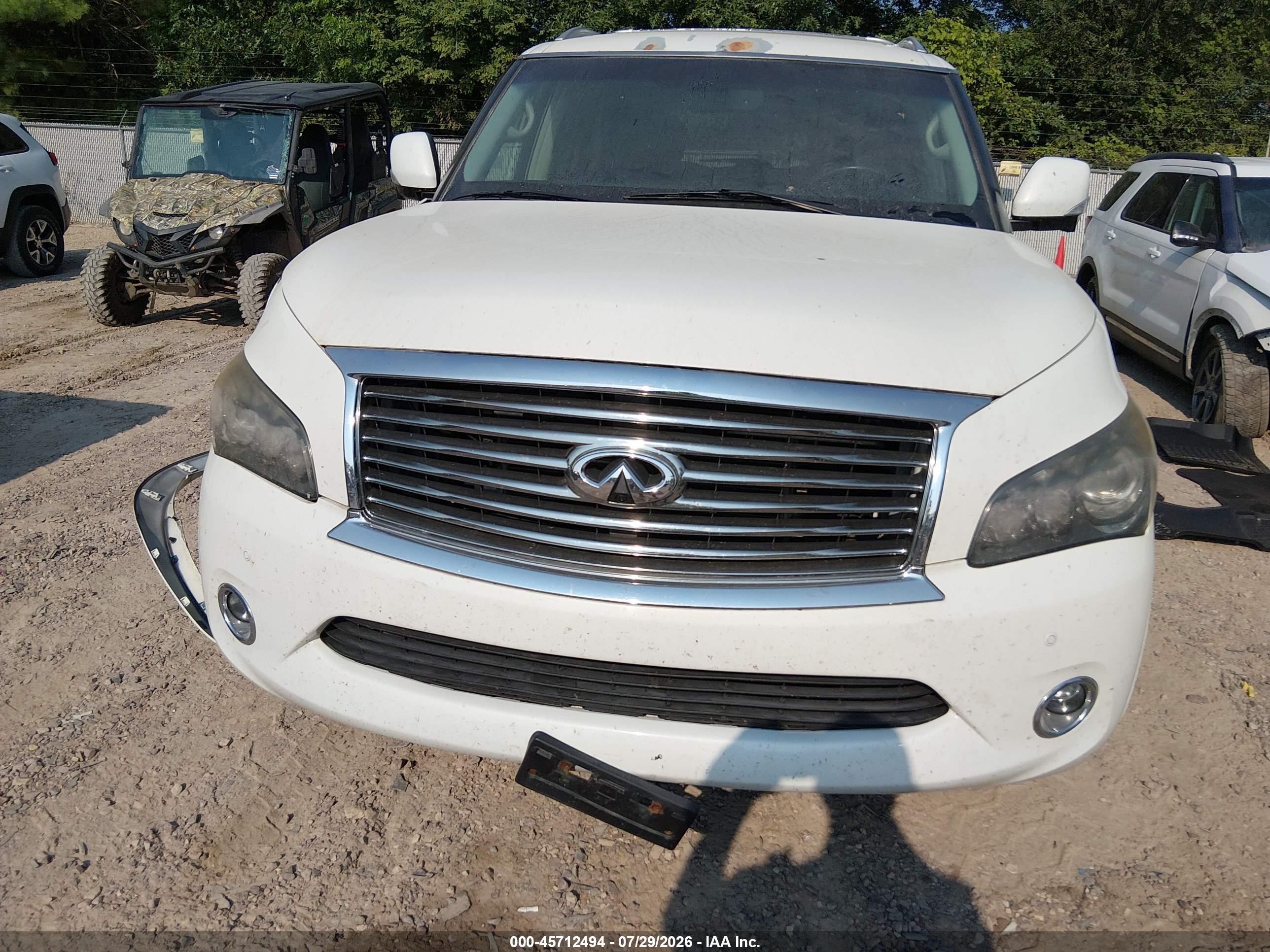 2013 Infiniti Qx56   White vin: JN8AZ2NE9D9041582