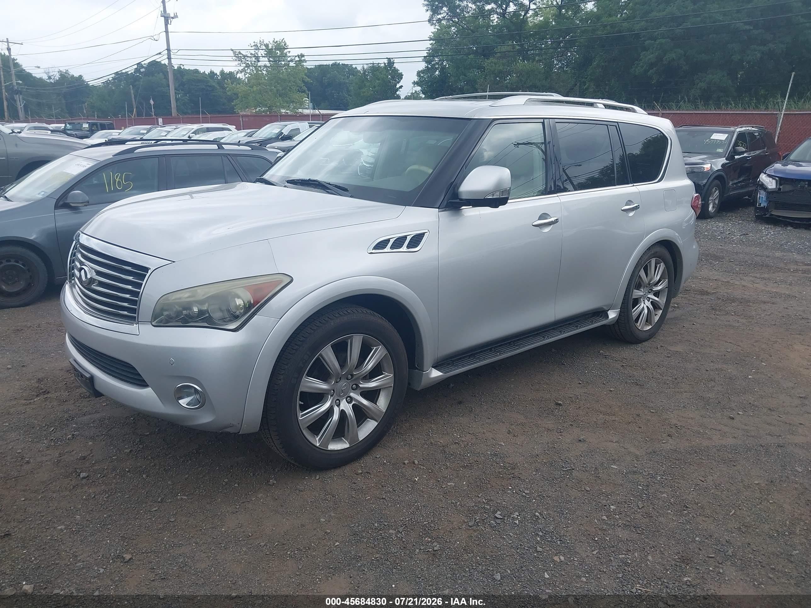 2012 Infiniti Qx56   Серый vin: JN8AZ2NEXC9015393