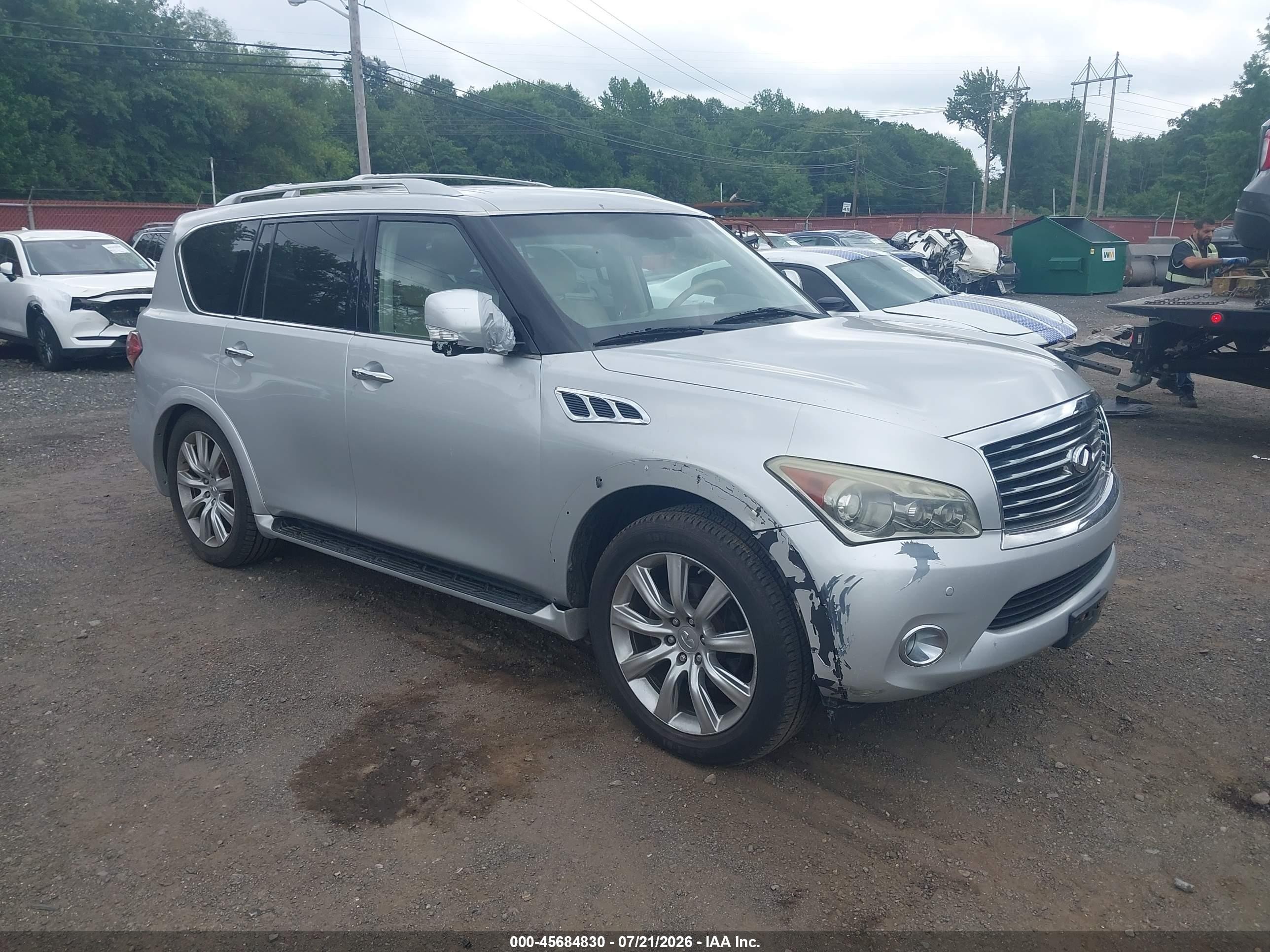 2012 Infiniti Qx56   Серый vin: JN8AZ2NEXC9015393