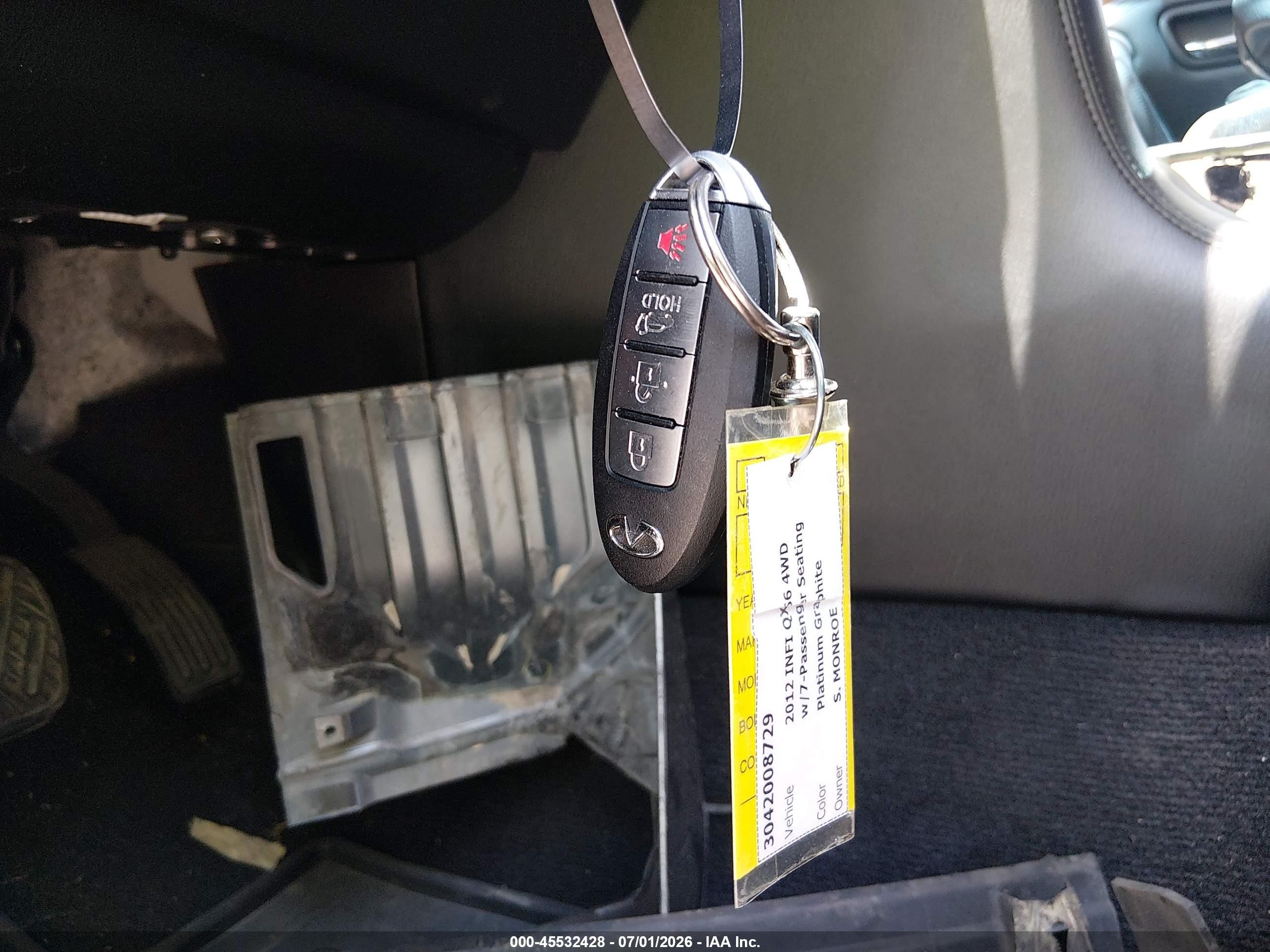 2012 Infiniti Qx56   Silver vin: JN8AZ2NEXC9019637