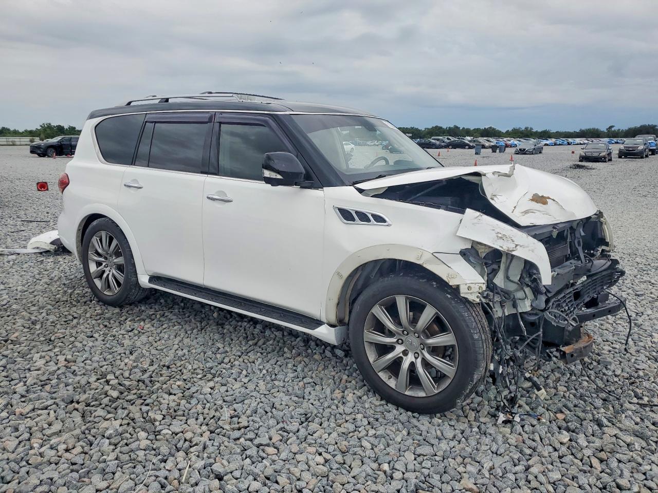 2012 Infiniti Qx56 Base White vin: JN8AZ2NEXC9021792