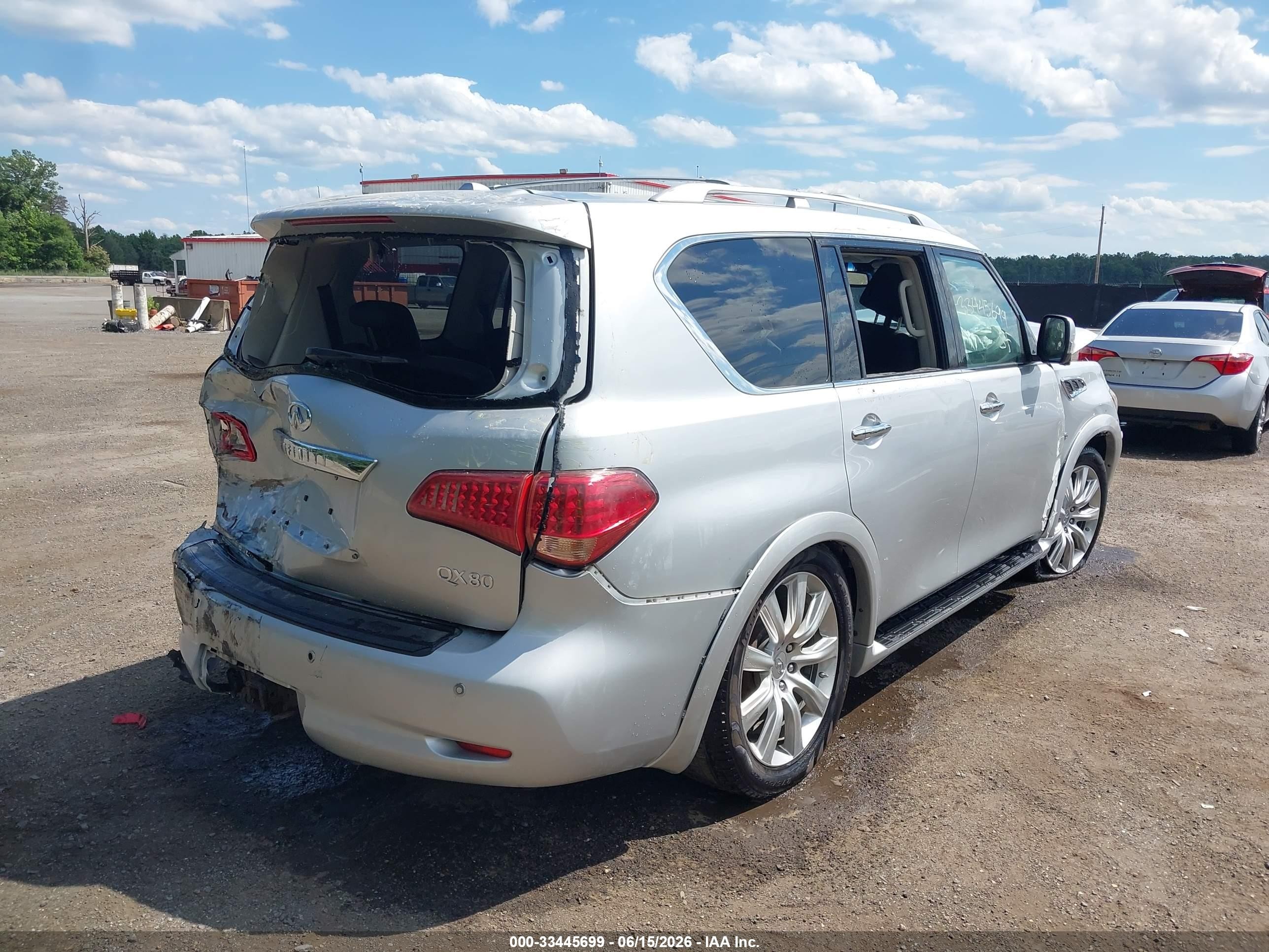 2014 Infiniti Qx80 Silver vin: JN8AZ2NEXE9062541