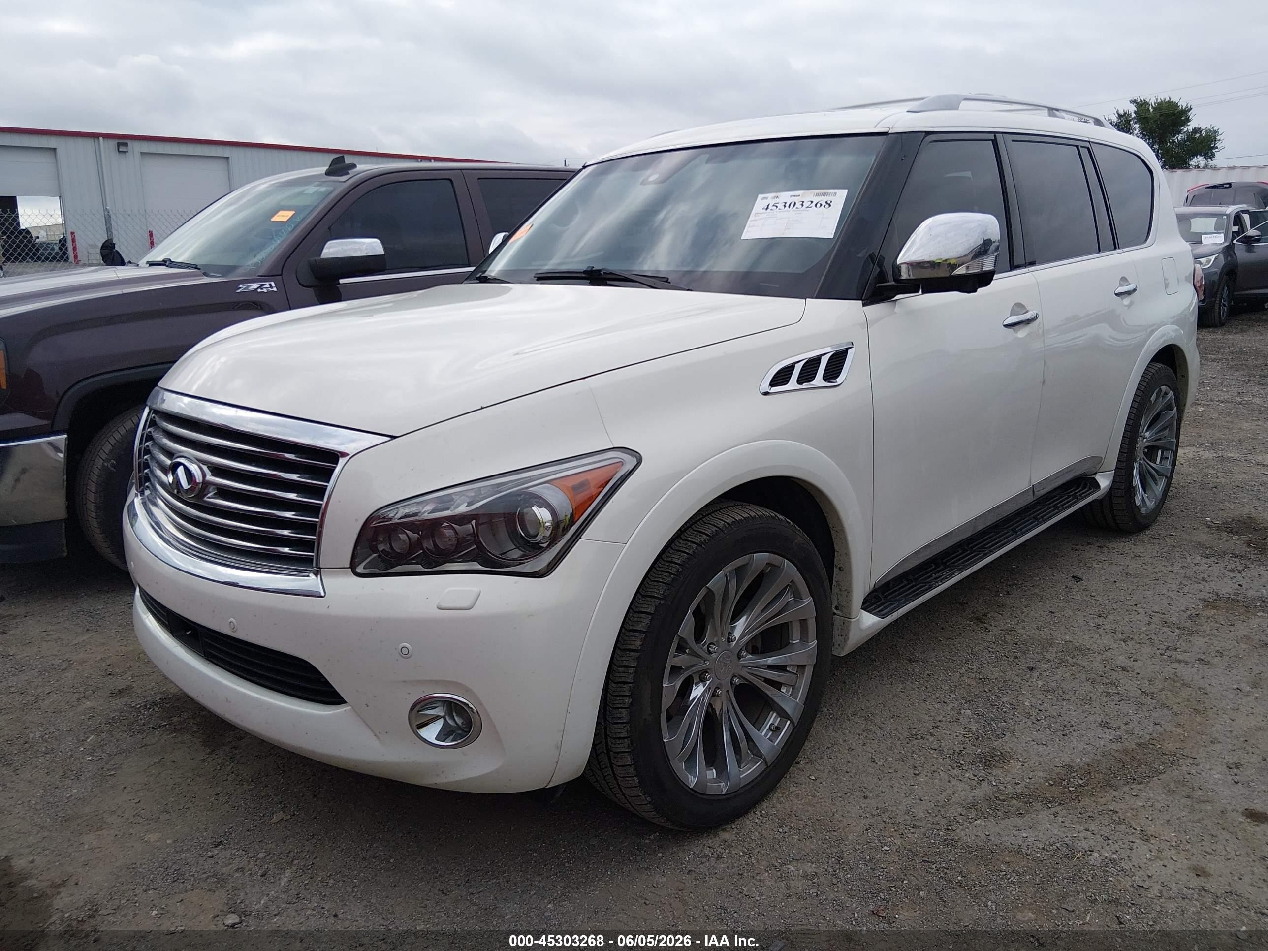 2014 Infiniti Qx80   White vin: JN8AZ2NEXE9063656