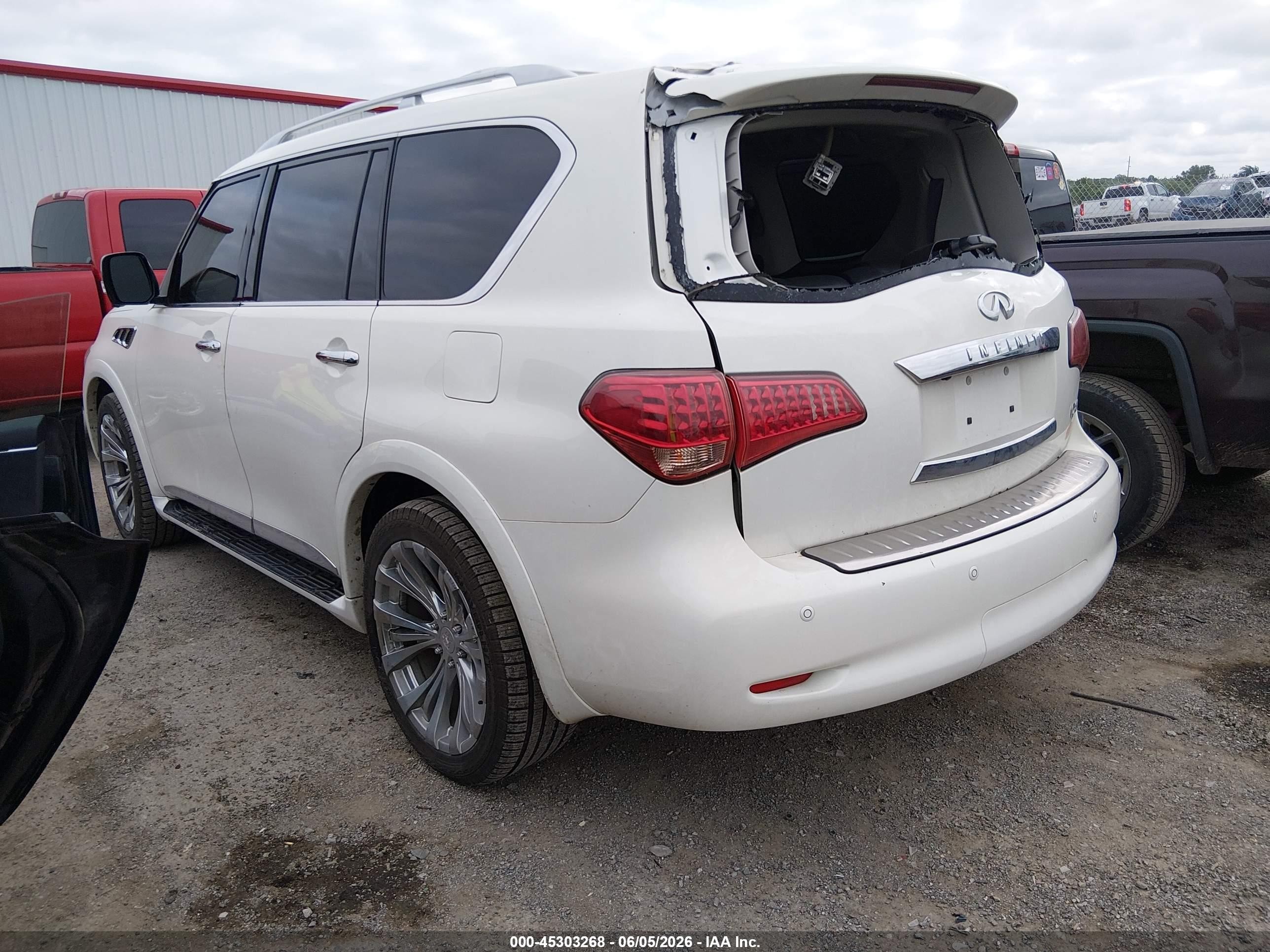 2014 Infiniti Qx80   White vin: JN8AZ2NEXE9063656