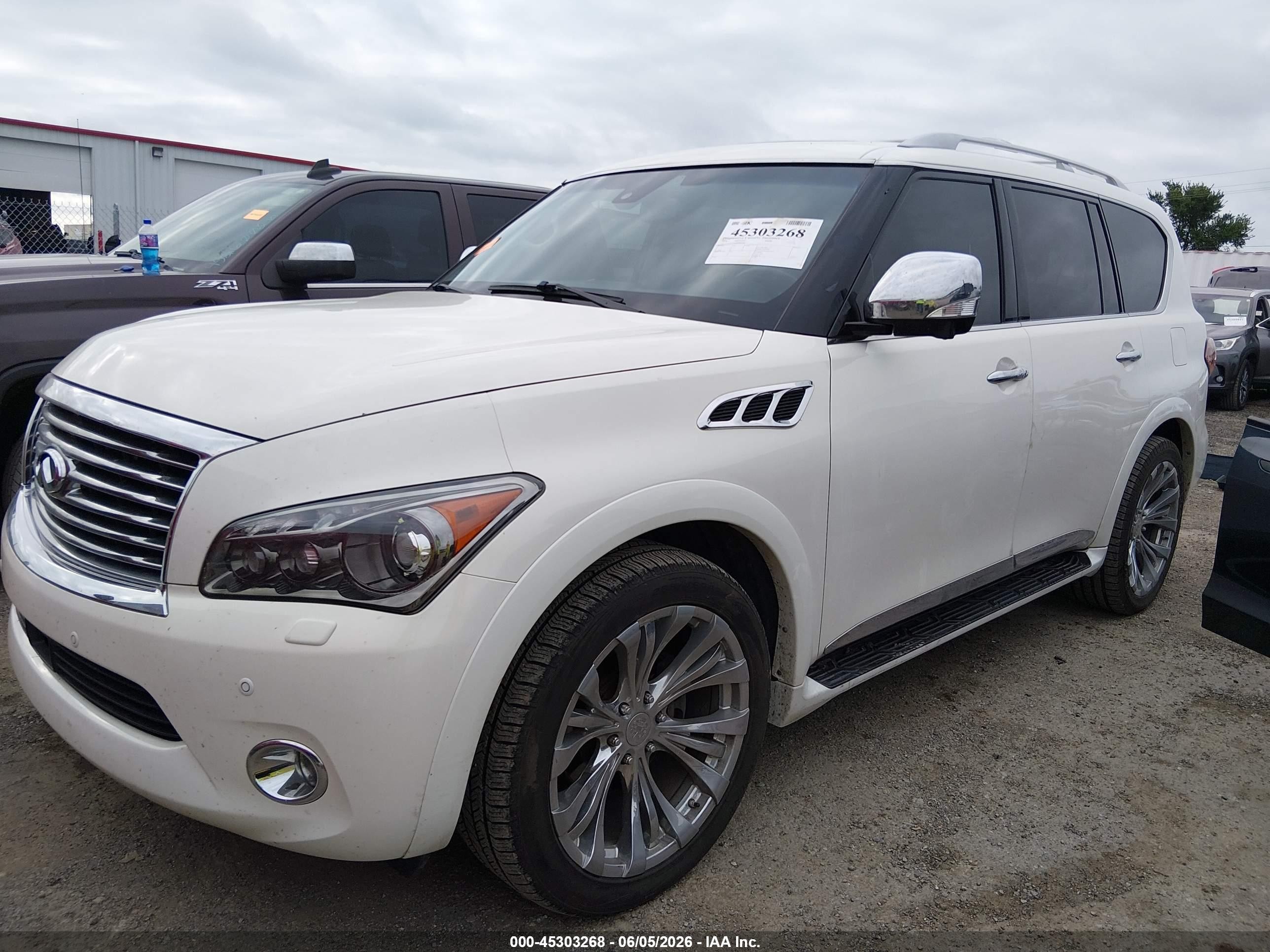 2014 Infiniti Qx80   White vin: JN8AZ2NEXE9063656