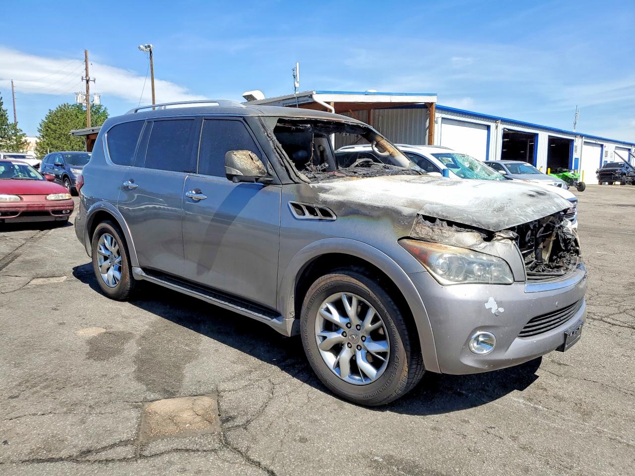 2014 Infiniti Qx80 Base Gray vin: JN8AZ2NEXE9063673