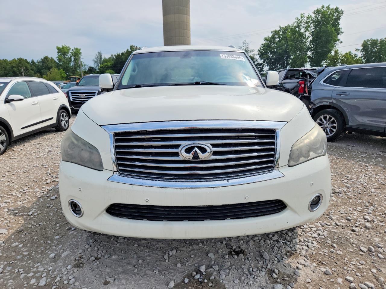 2014 Infiniti Qx80 Base White vin: JN8AZ2NEXE9066573