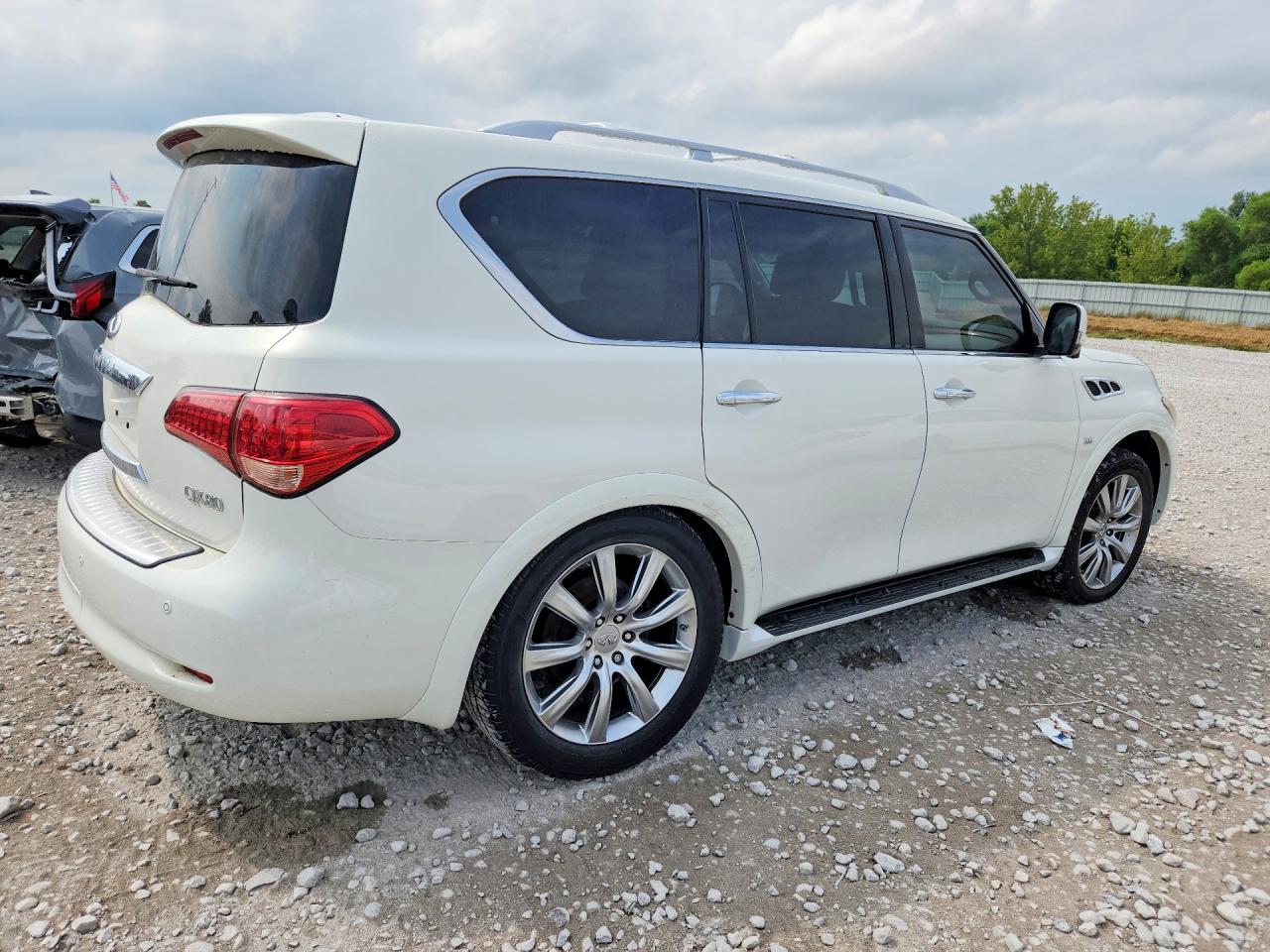 2014 Infiniti Qx80 Base White vin: JN8AZ2NEXE9066573