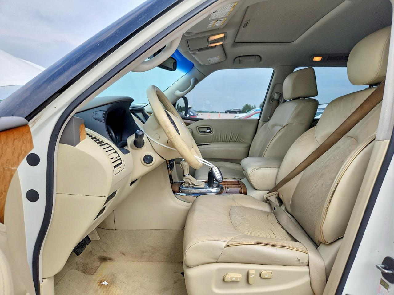 2014 Infiniti Qx80 Base White vin: JN8AZ2NEXE9066573