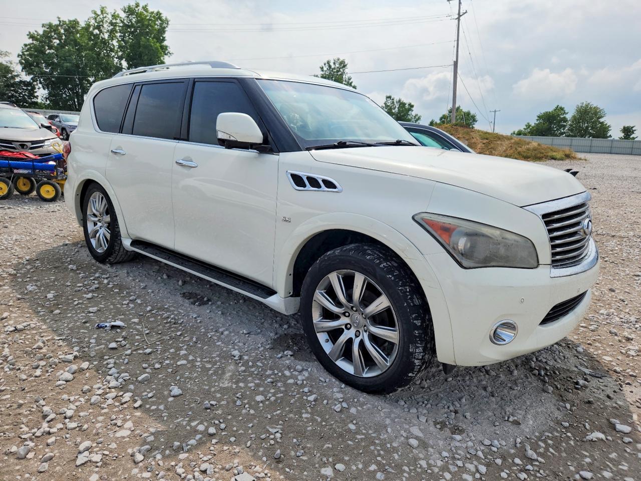 2014 Infiniti Qx80 Base White vin: JN8AZ2NEXE9066573