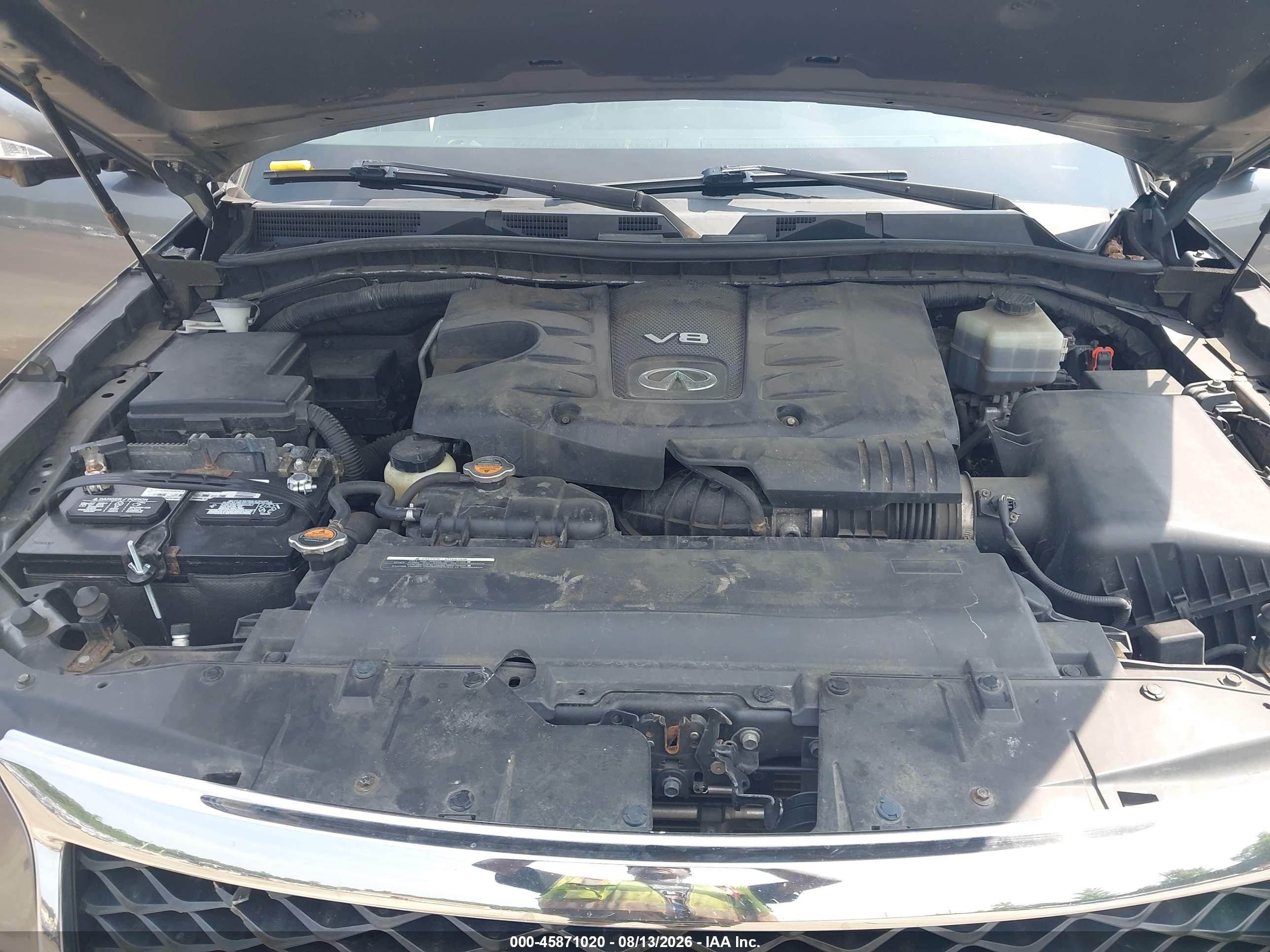 2015 Infiniti Qx80   Gray vin: JN8AZ2NEXF9085562
