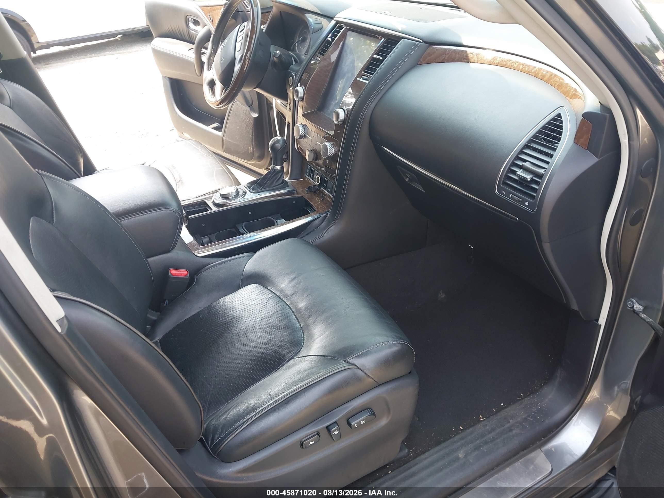 2015 Infiniti Qx80   Gray vin: JN8AZ2NEXF9085562