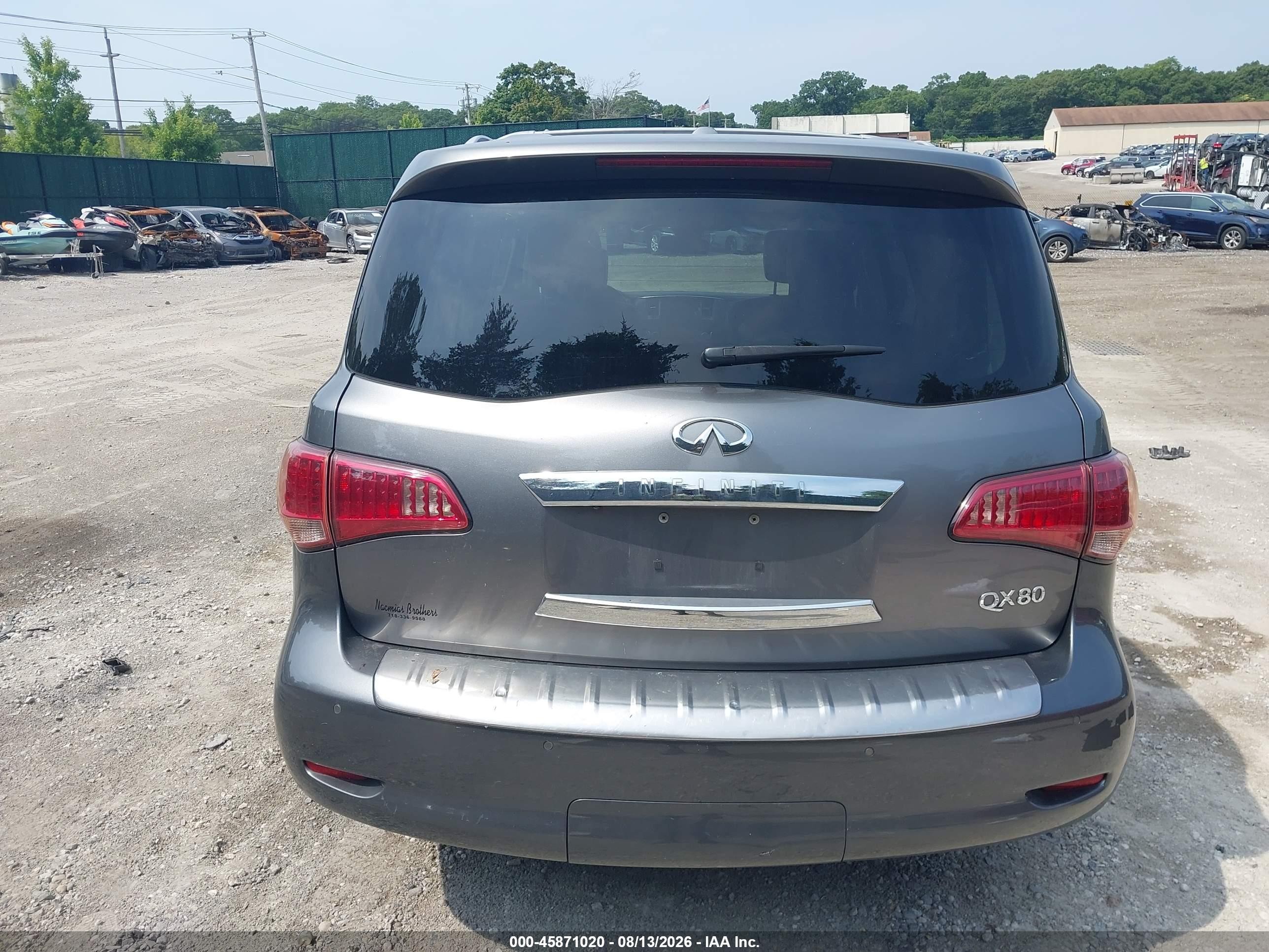 2015 Infiniti Qx80   Gray vin: JN8AZ2NEXF9085562