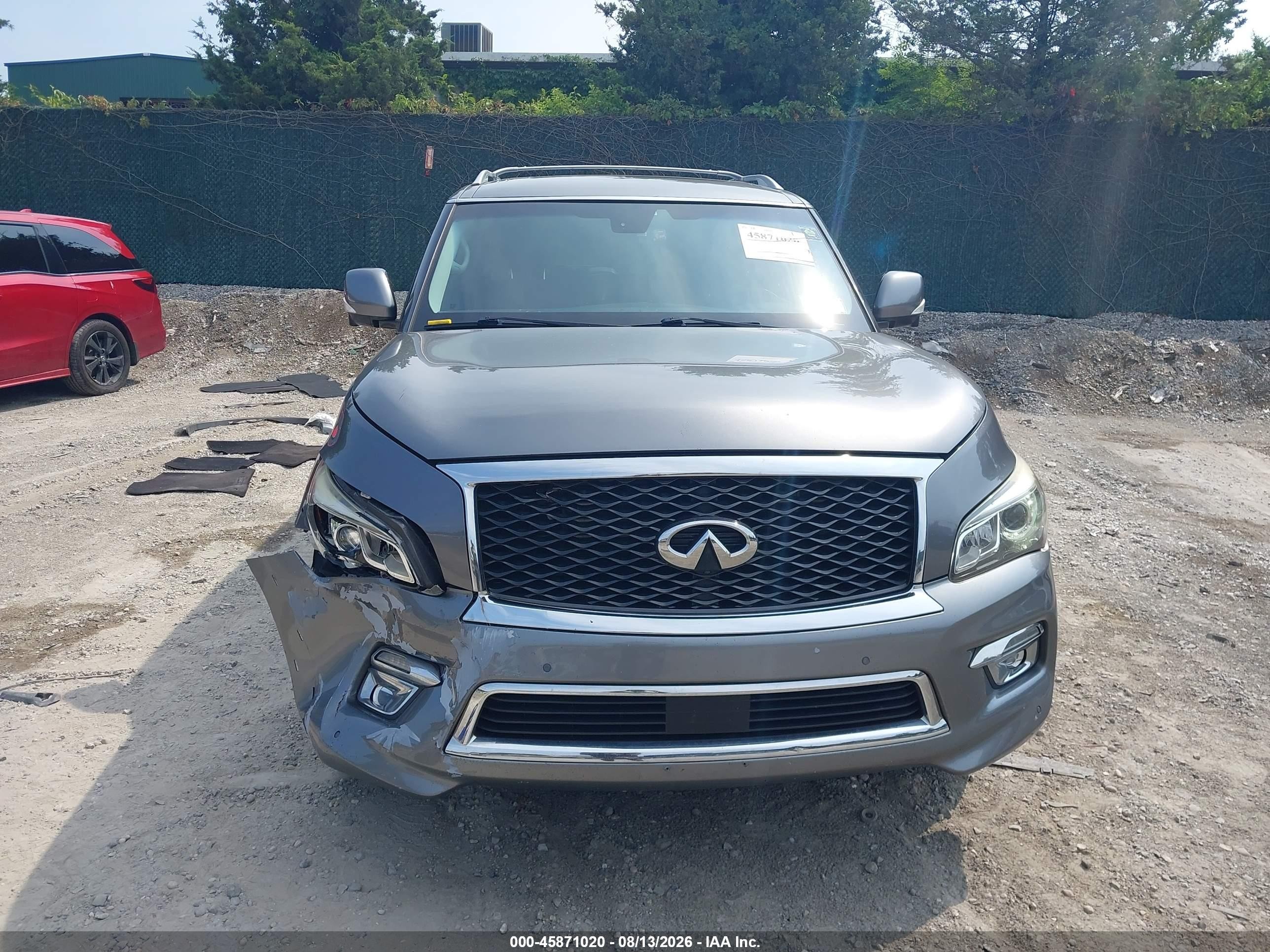 2015 Infiniti Qx80   Gray vin: JN8AZ2NEXF9085562