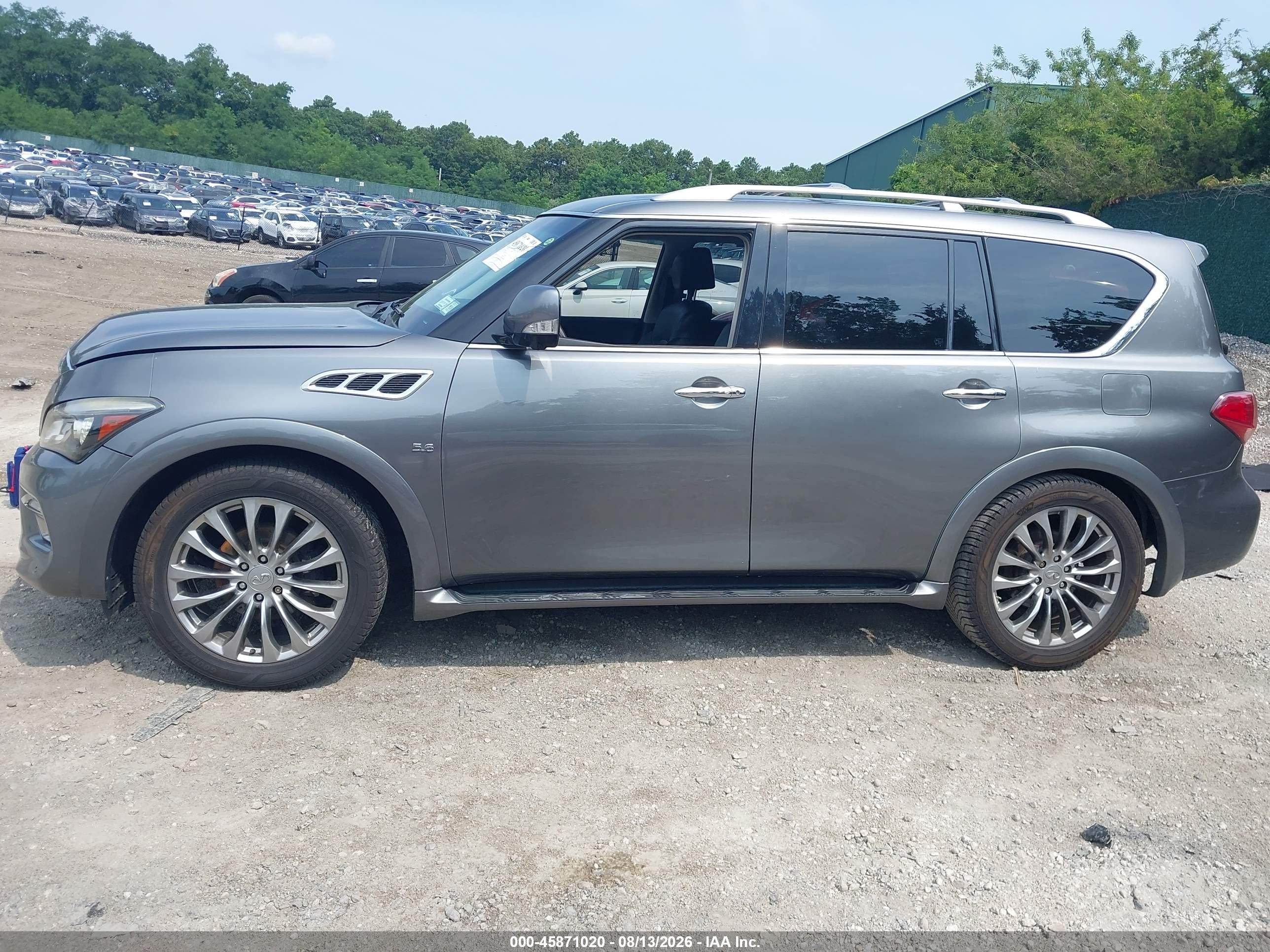 2015 Infiniti Qx80   Gray vin: JN8AZ2NEXF9085562