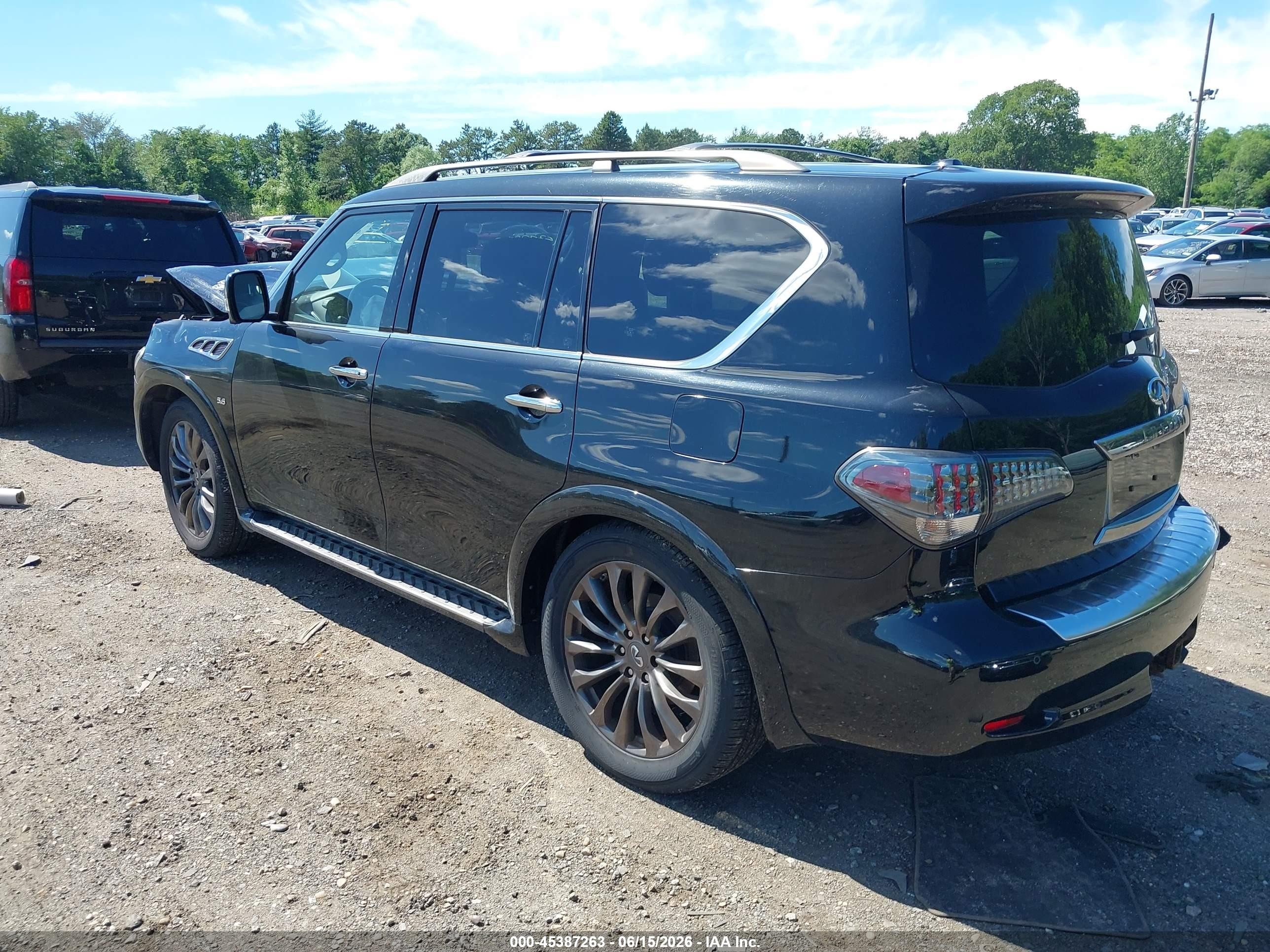 2015 Infiniti Qx80 Limited Black vin: JN8AZ2NEXF9085951