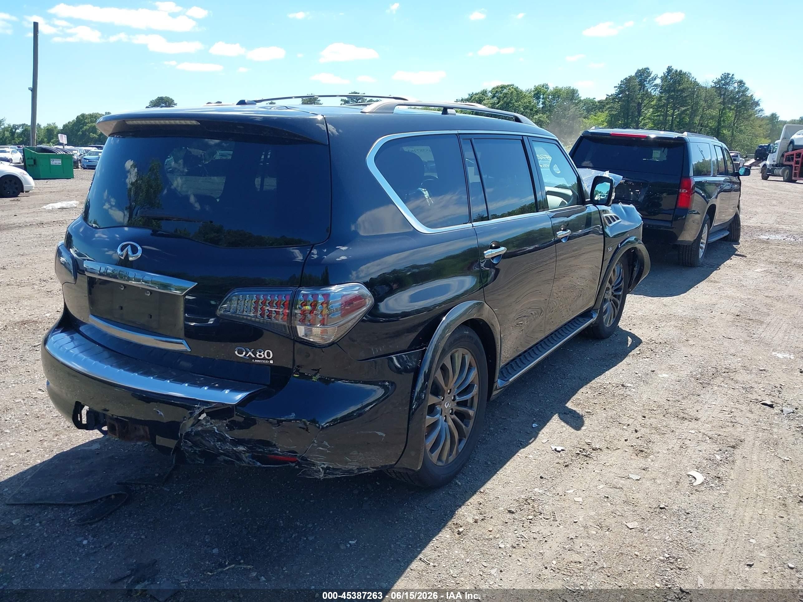2015 Infiniti Qx80 Limited Black vin: JN8AZ2NEXF9085951