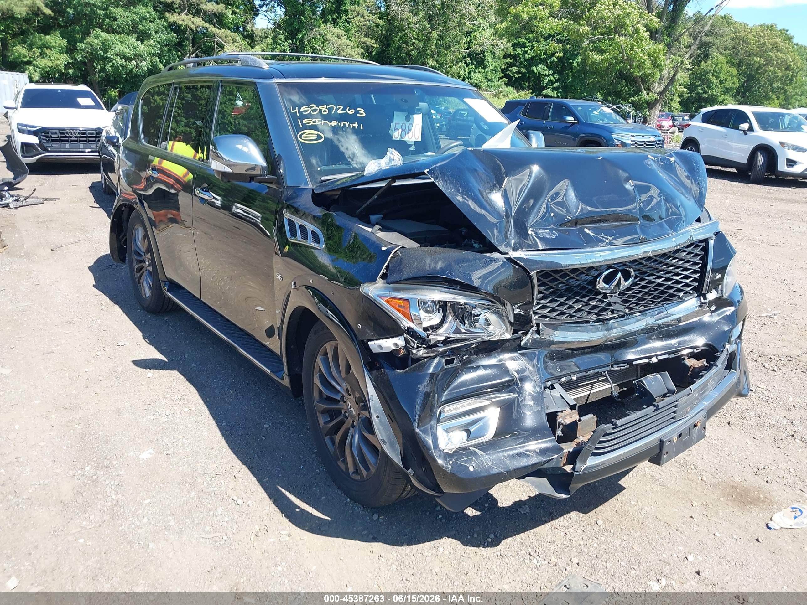 2015 Infiniti Qx80 Limited Black vin: JN8AZ2NEXF9085951