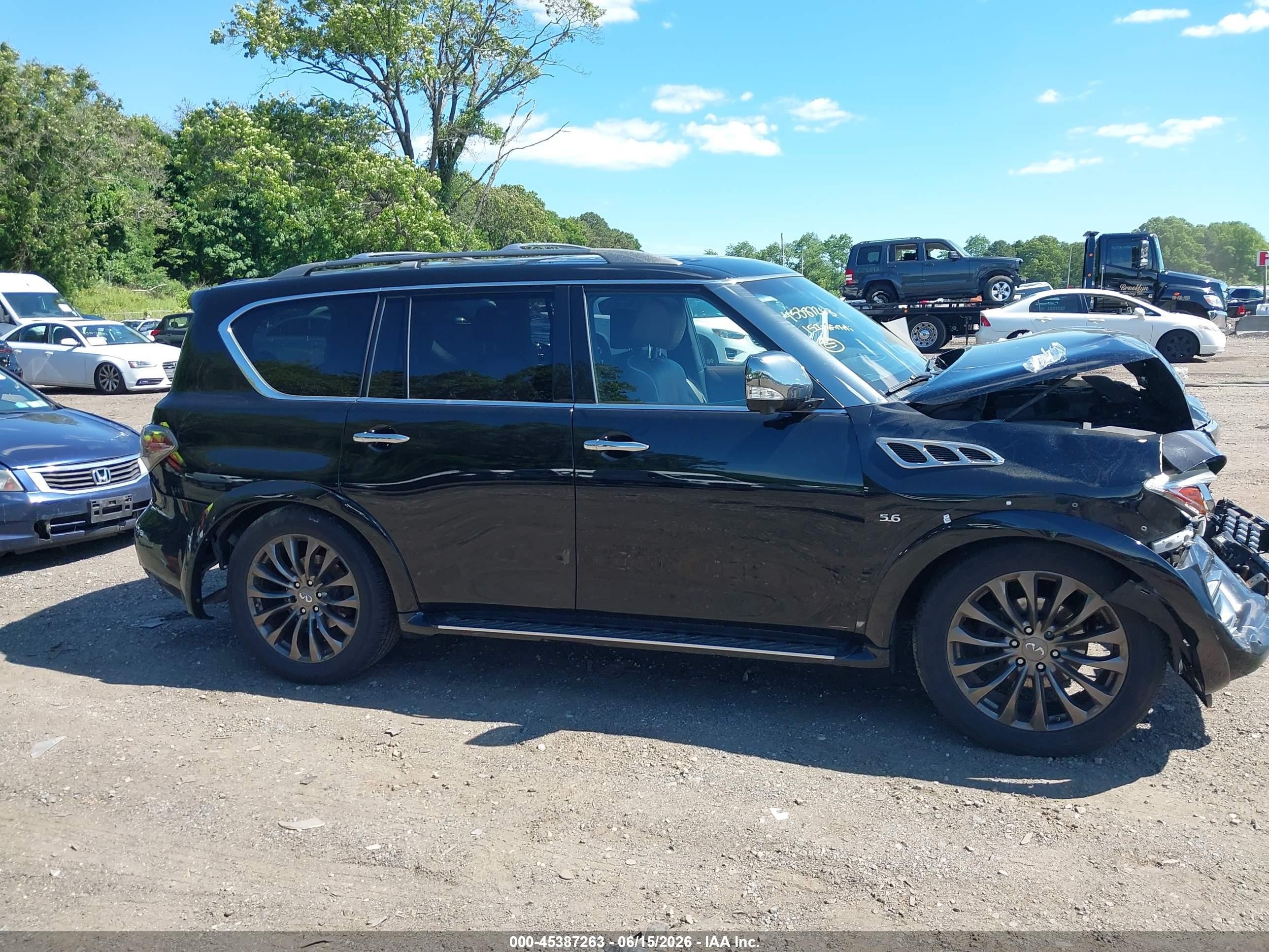 2015 Infiniti Qx80 Limited Black vin: JN8AZ2NEXF9085951