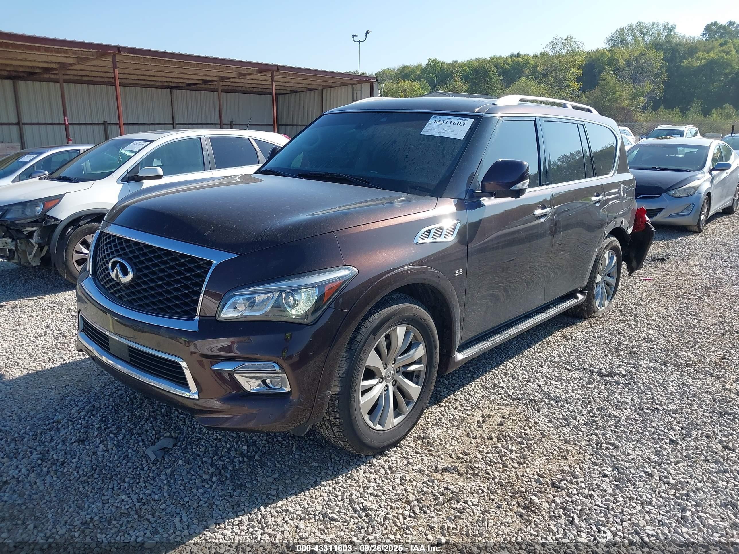 2017 Infiniti Qx80   Burgundy vin: JN8AZ2NEXH9154236