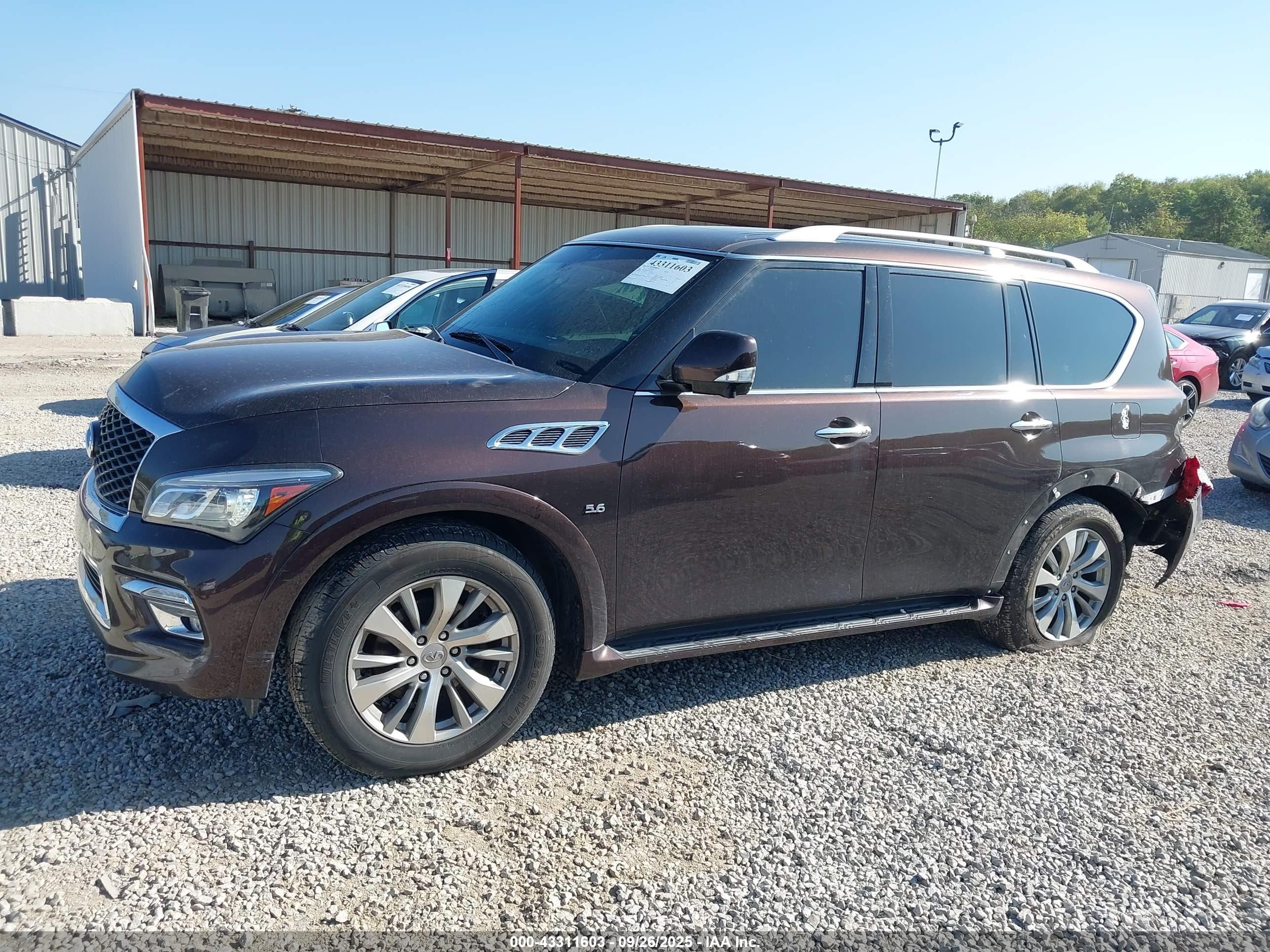 2017 Infiniti Qx80   Burgundy vin: JN8AZ2NEXH9154236