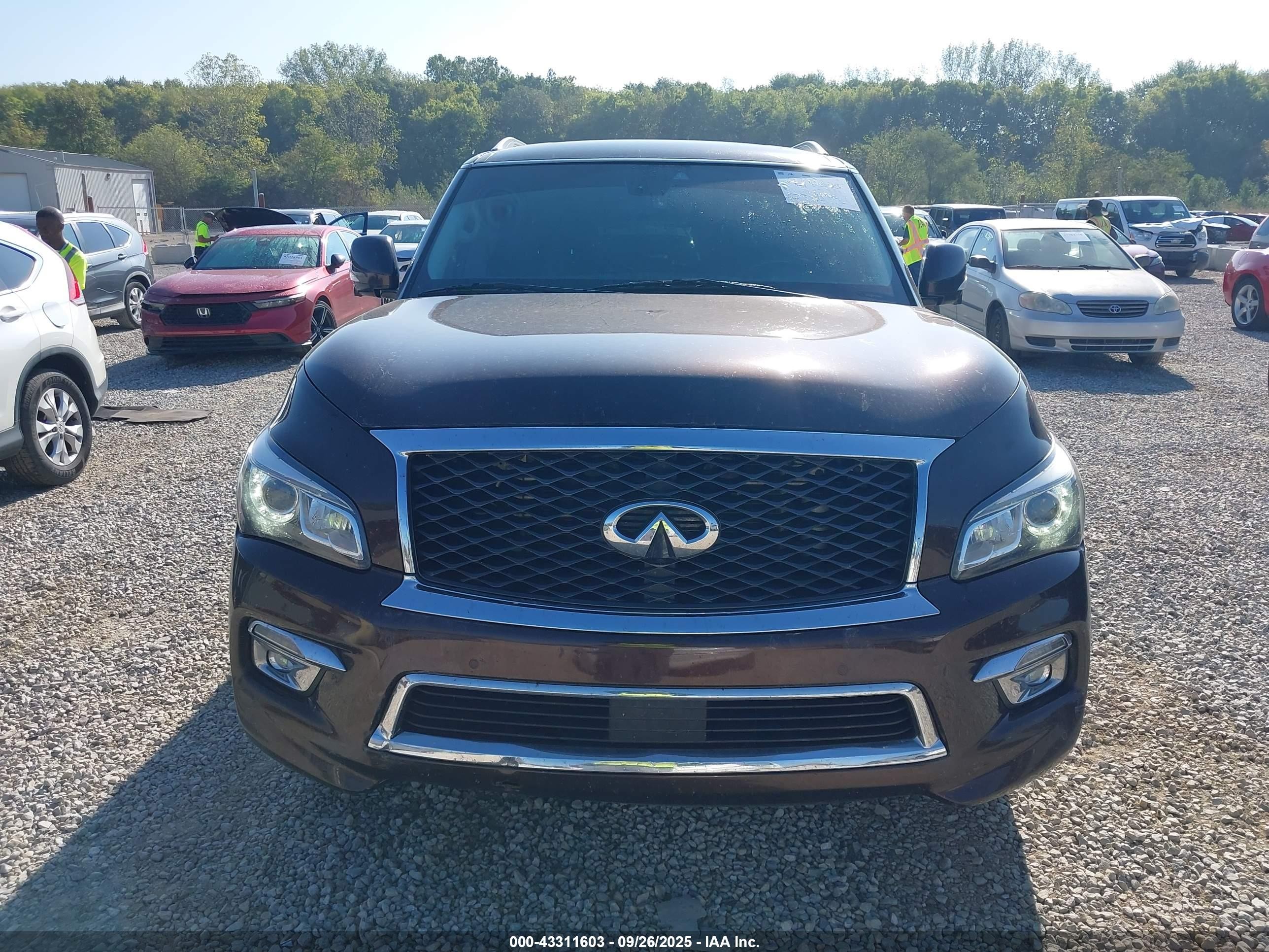 2017 Infiniti Qx80   Burgundy vin: JN8AZ2NEXH9154236